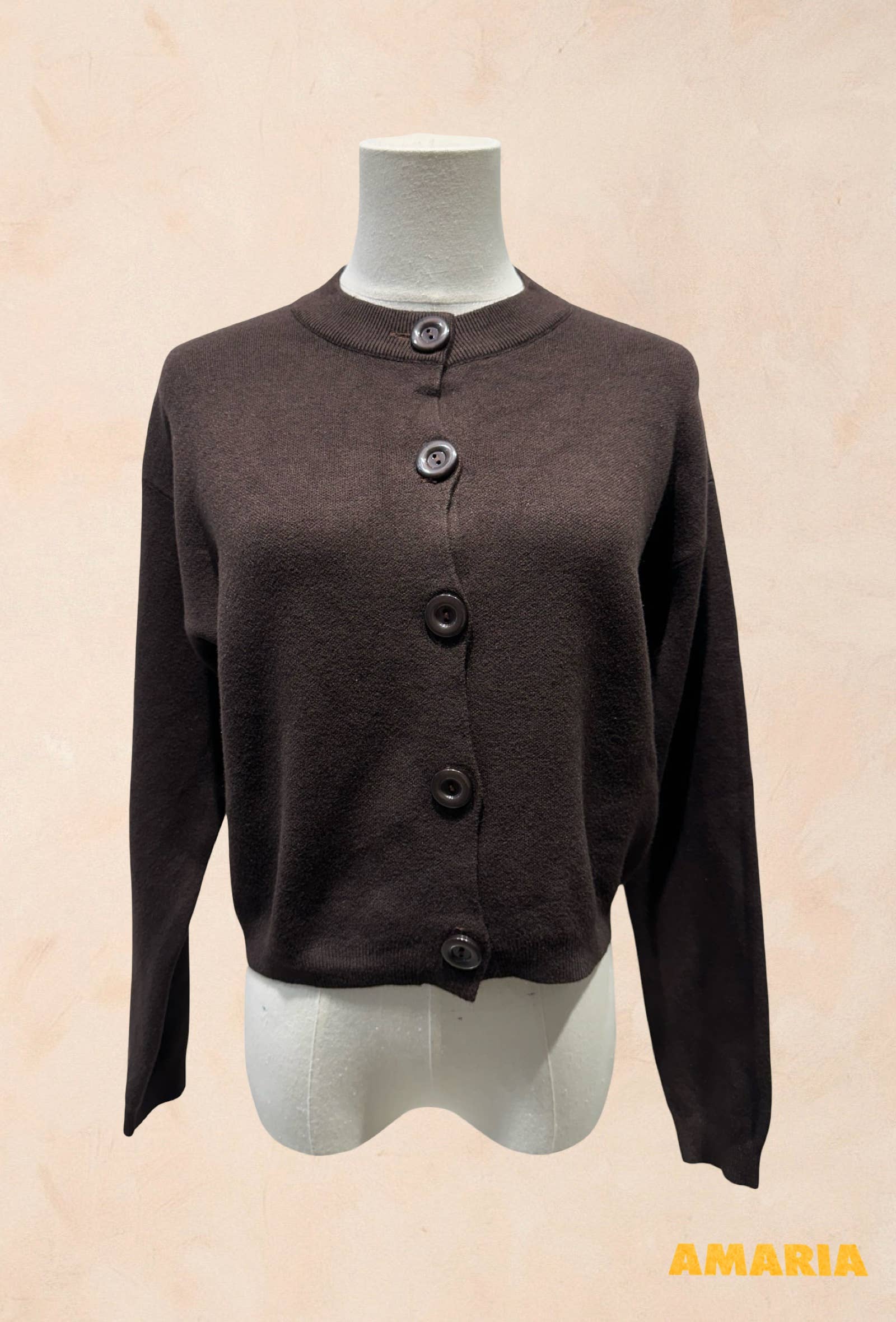 Cardigan Court à Gros Boutons VISCOSE