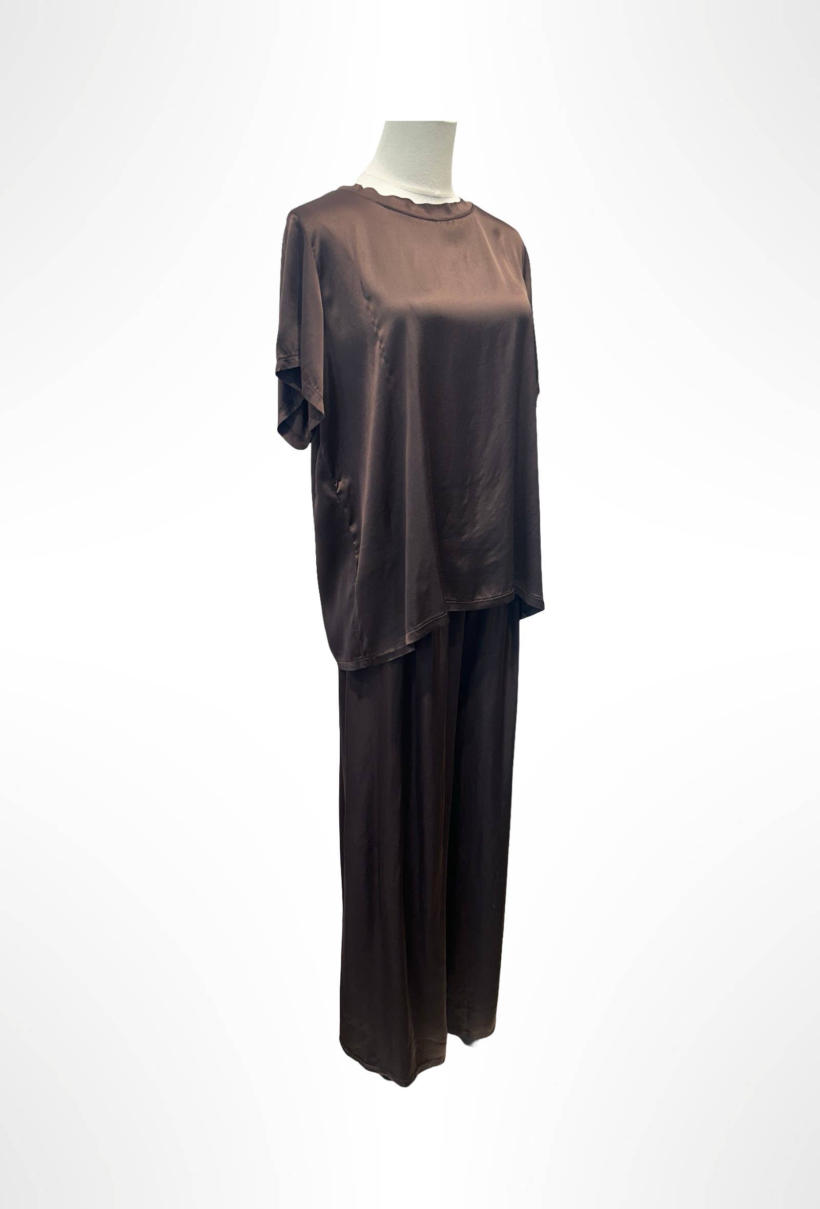 Ensemble Satin, Haut et Pantalon Fluide % VISCOSE