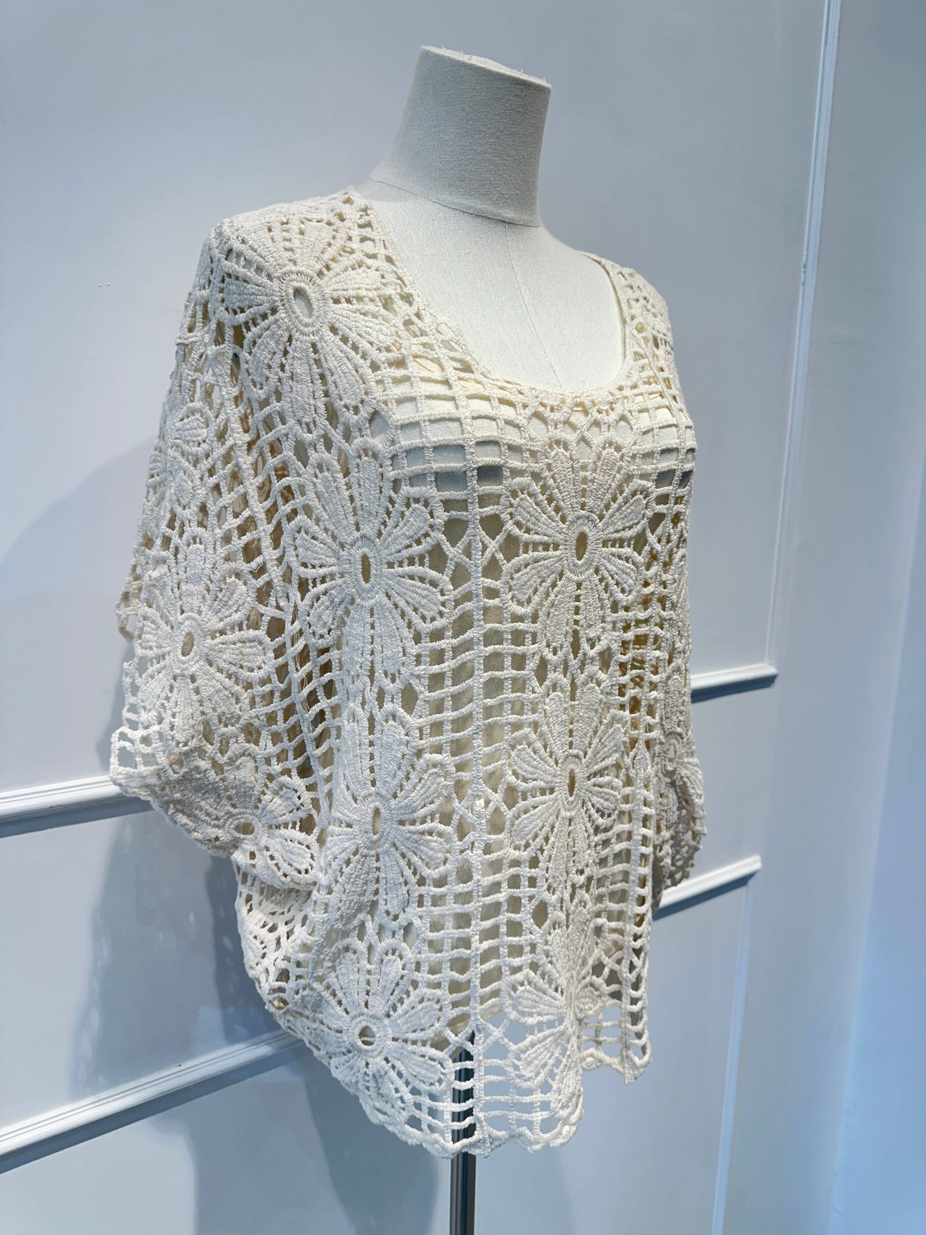 Haut en Crochet Manches courtes J