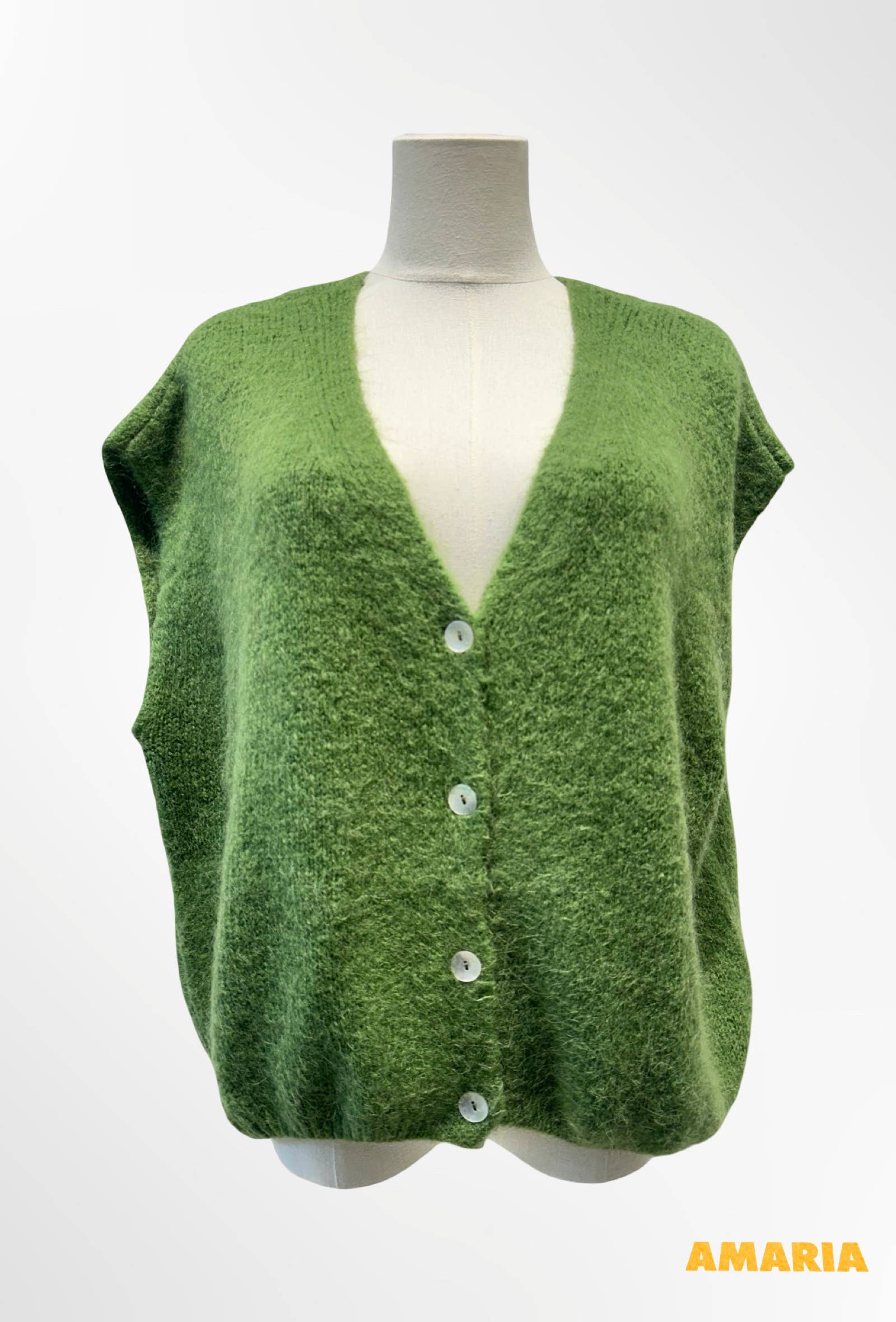 Gilet Sans Manches – Maille Douce Boutons ALPAGA