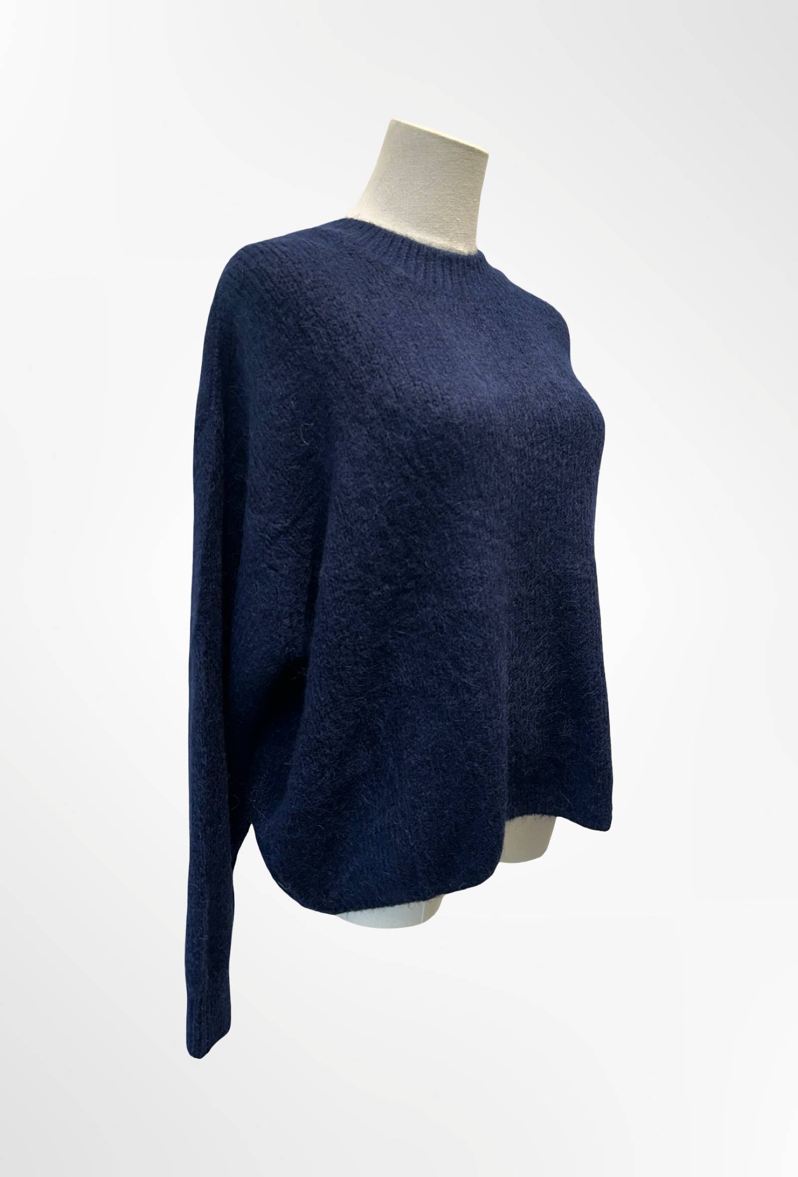 Pull col rond qualité premium ALPAGA / LAINE