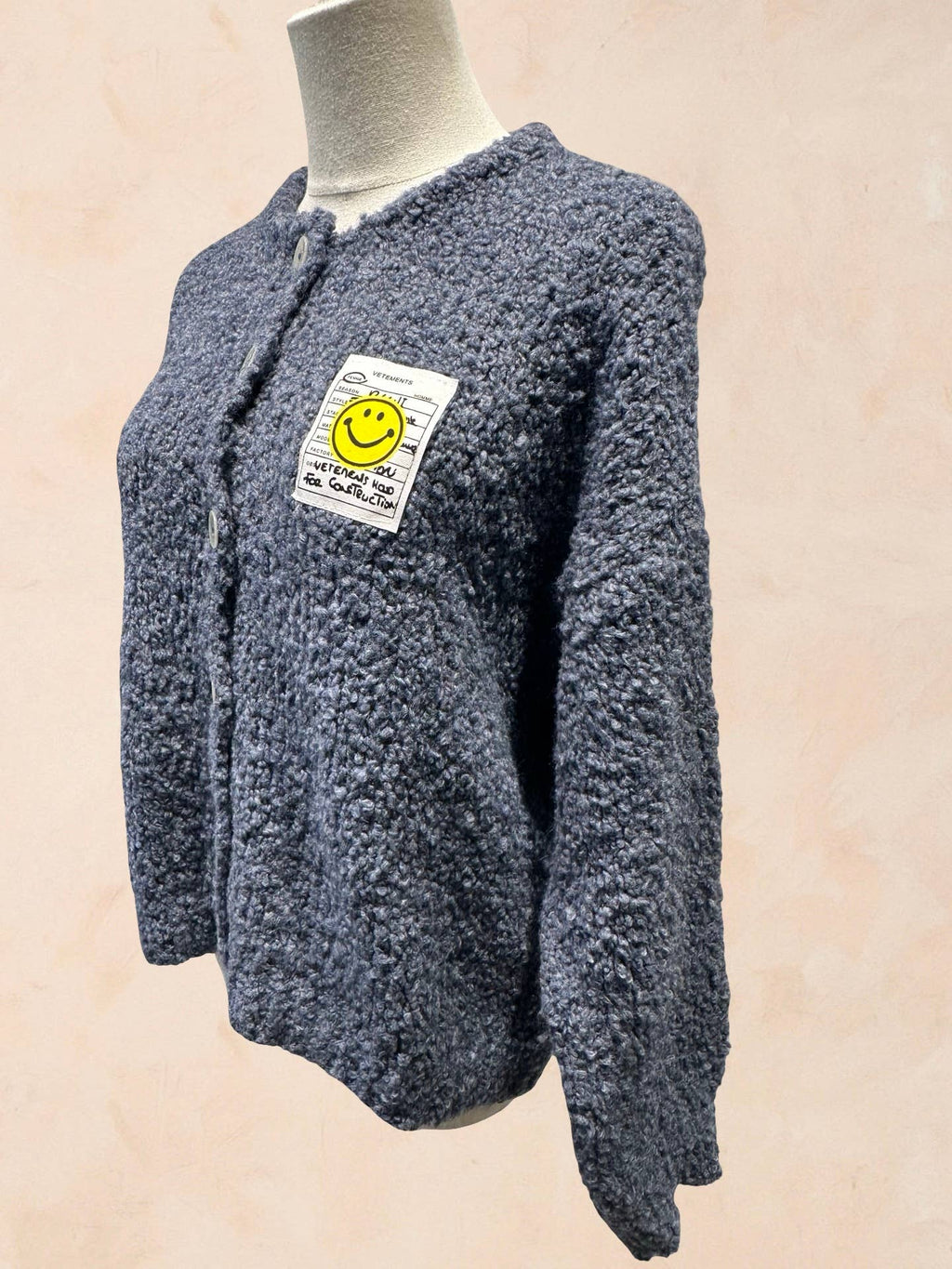 Gilet bouclette avec patch Smiley LAINE APLAGA