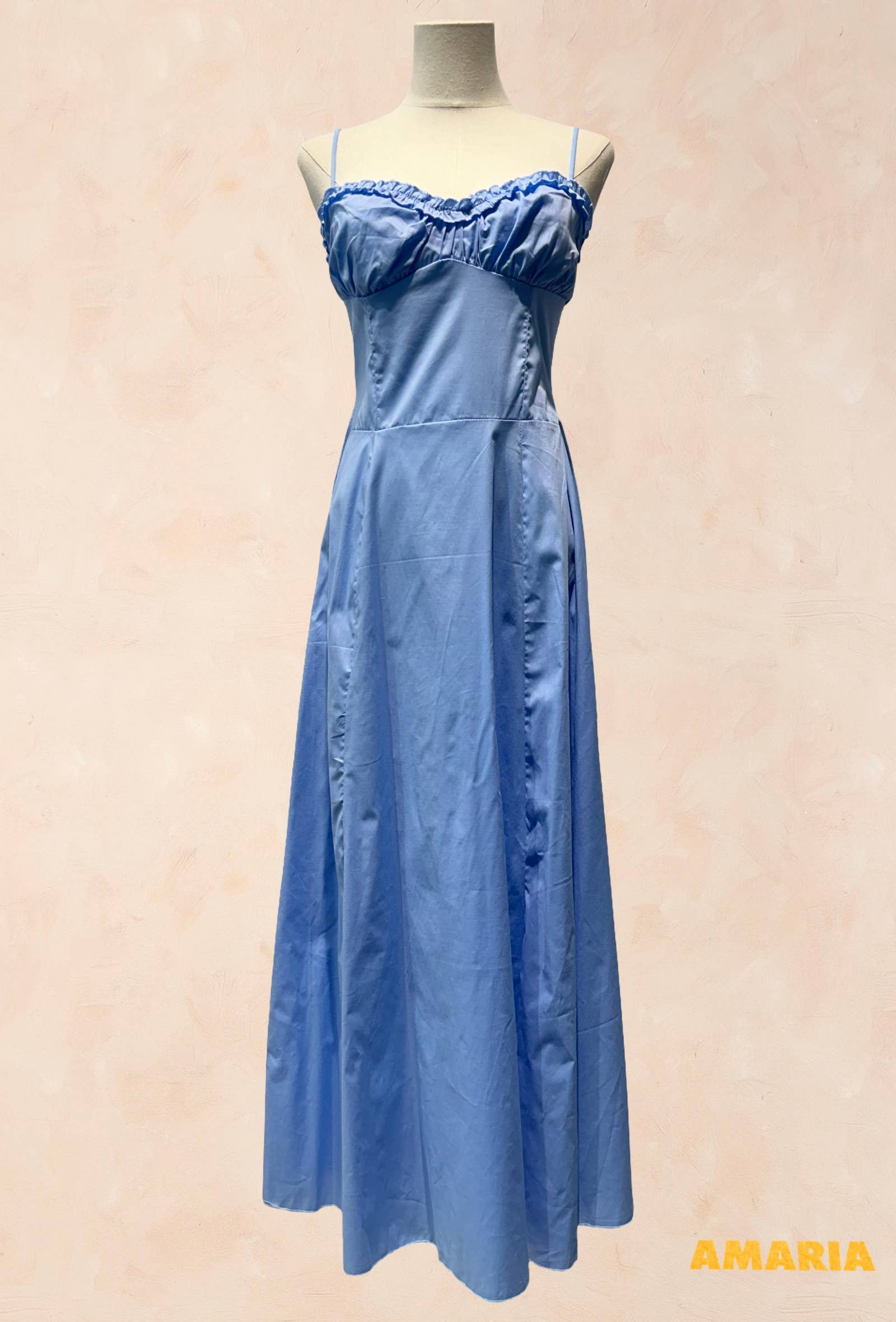 Robe longue à bretelles Coton
