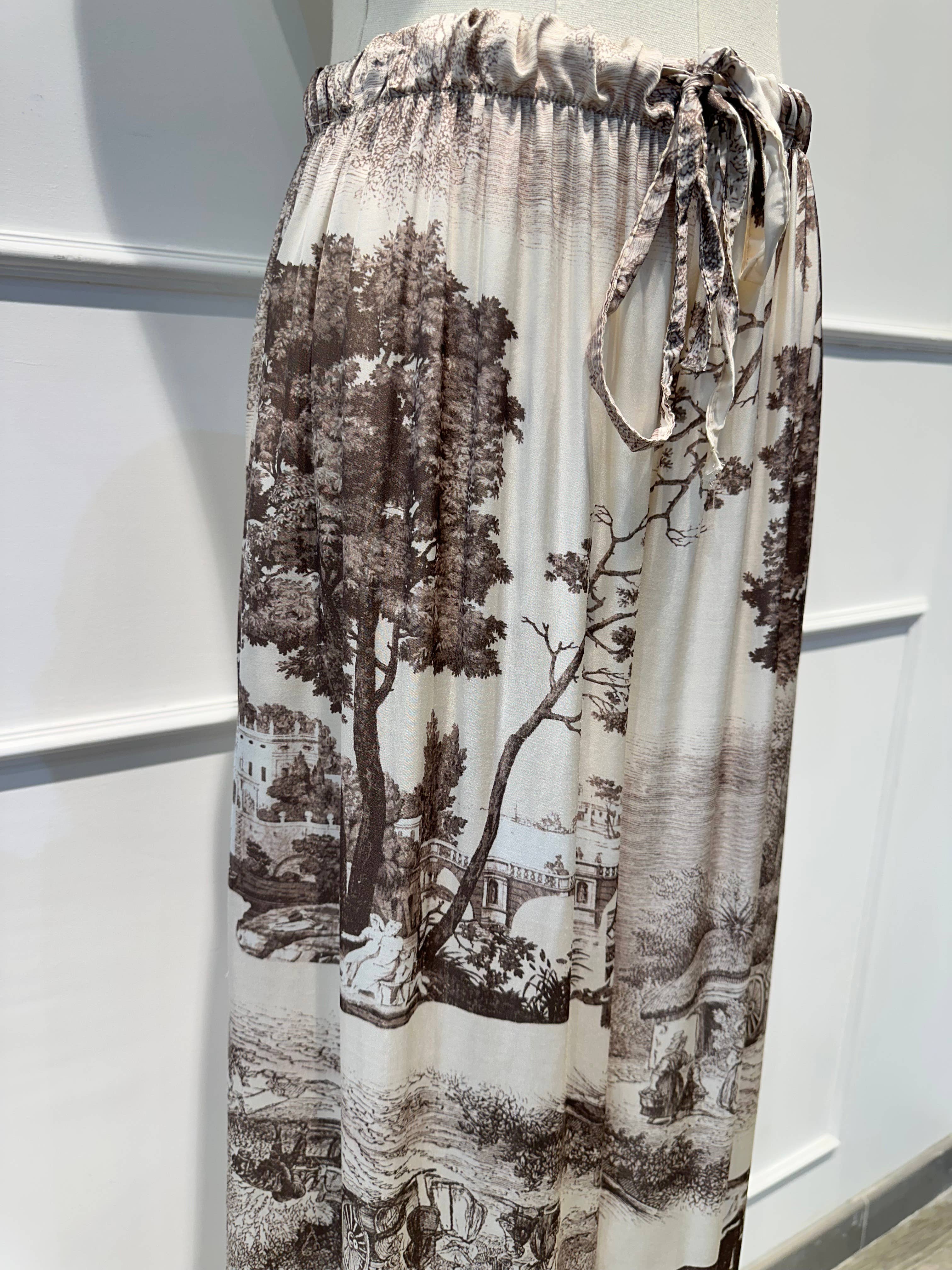 Ensemble fluide imprimé toile de Jouy % VISCOSE