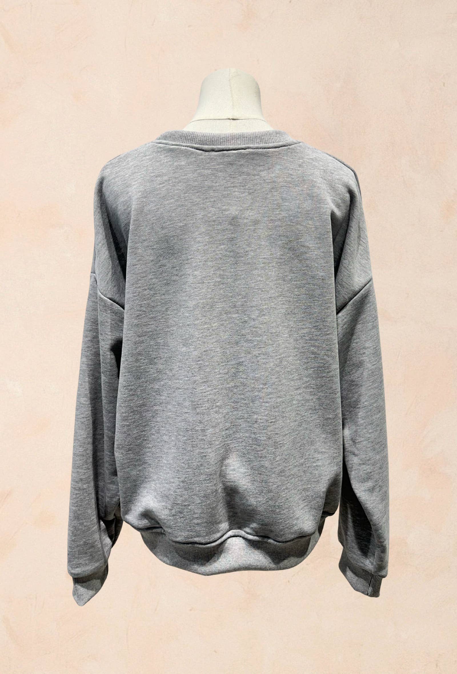 Sweat shirt Oversize Unisexe – Cœur Rouge Brodé