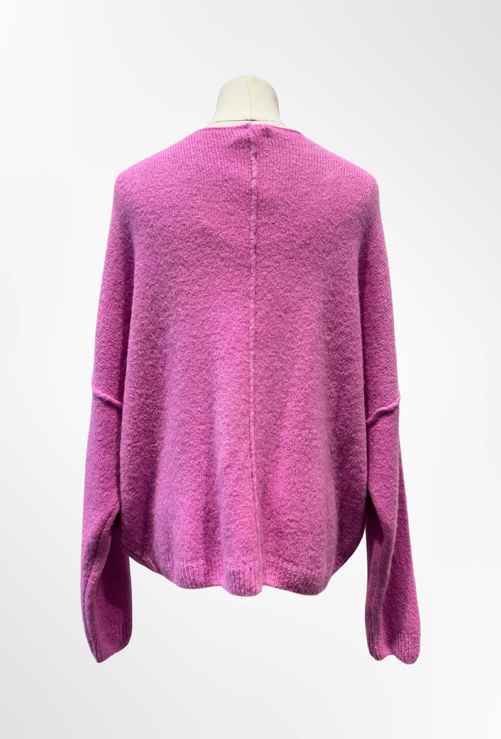 Pull Oversize Col Rond Maille Douce ALPAGA