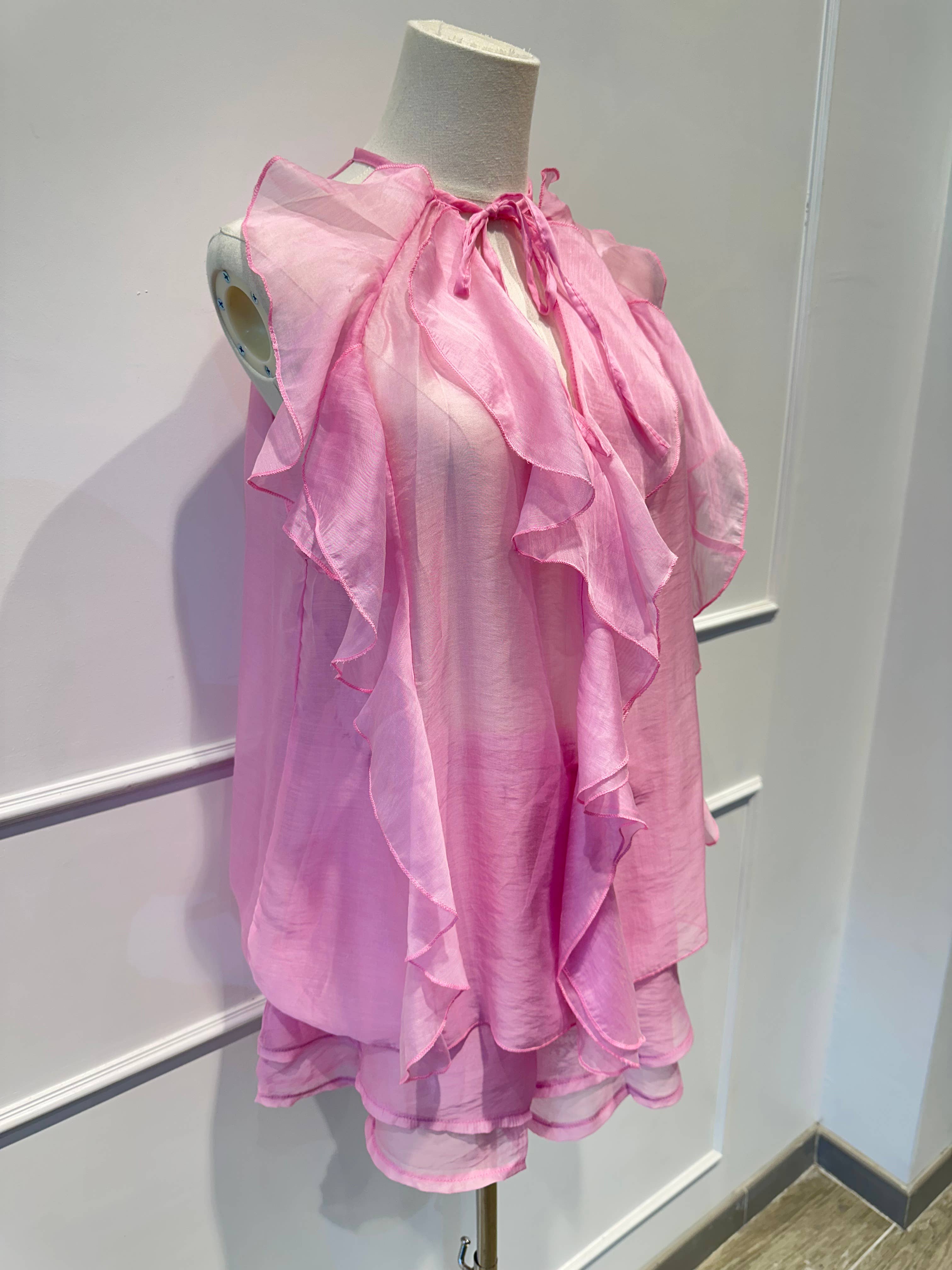Ensemble Voile à Volants –Top Fluide & Short
