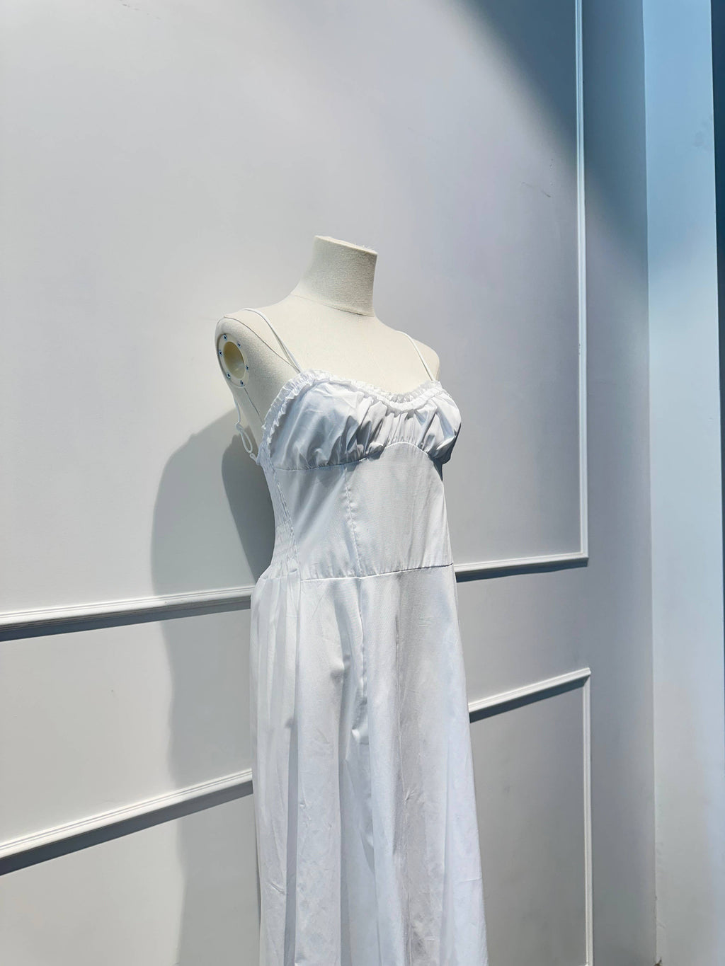 Robe longue à bretelles Coton