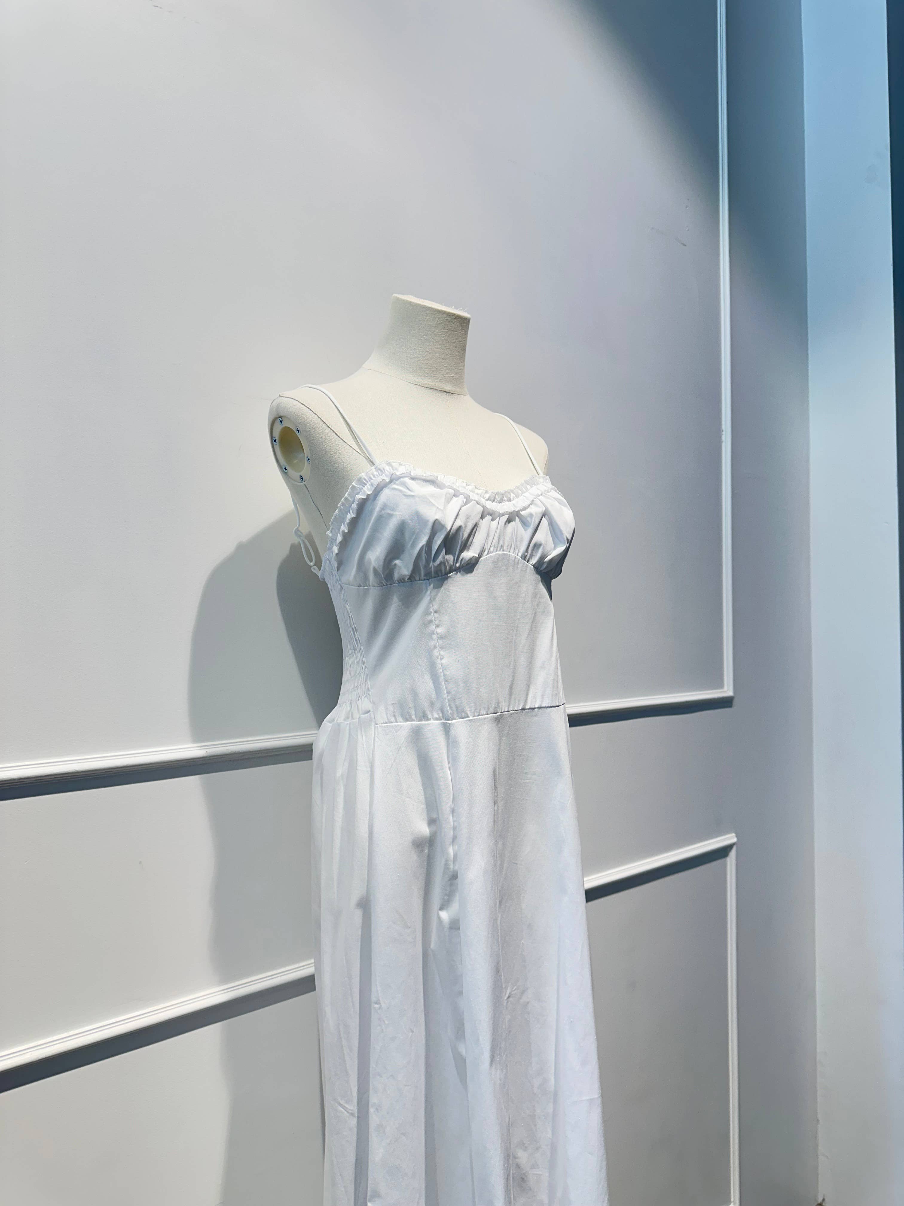 Robe longue à bretelles Coton