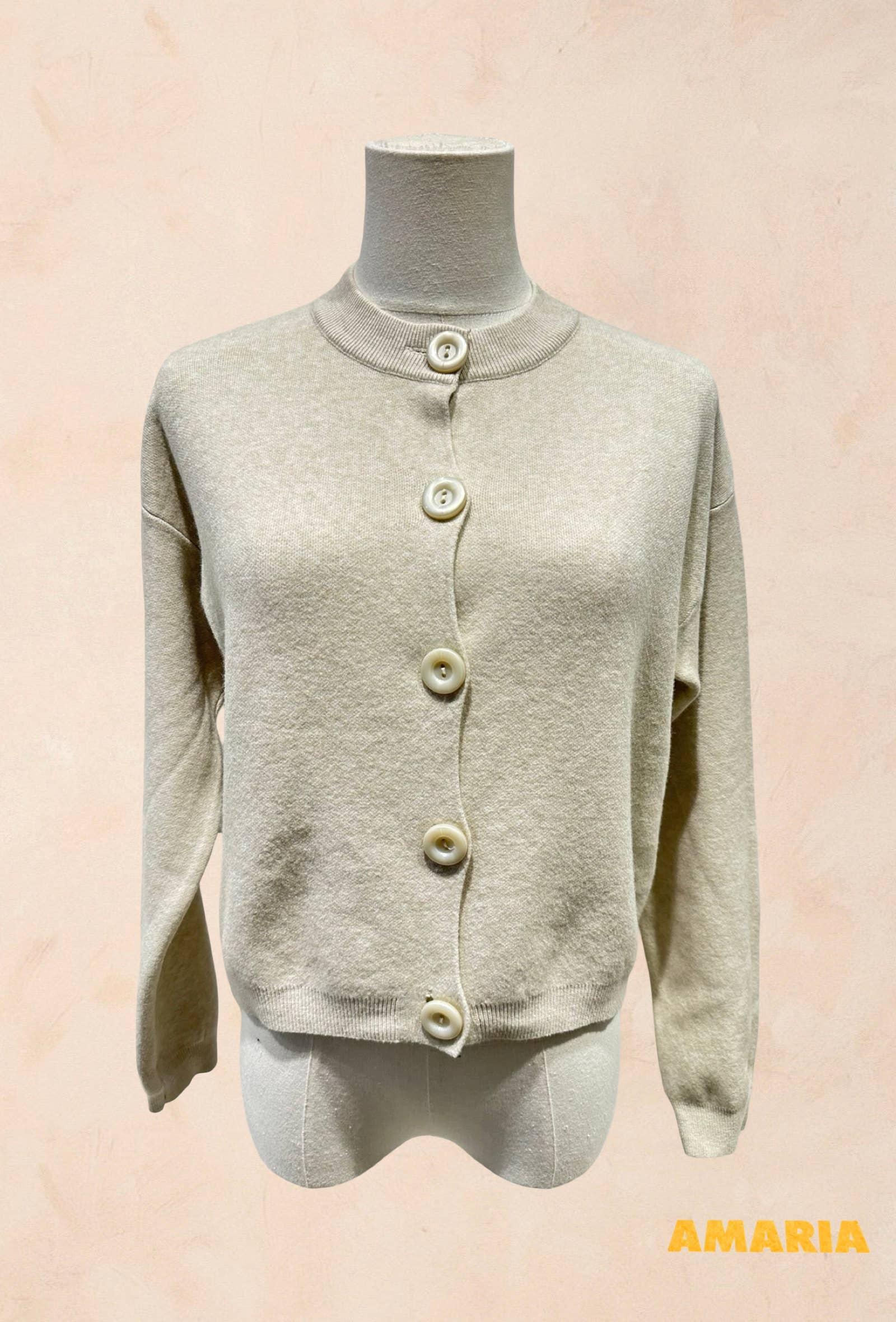 Cardigan Court à Gros Boutons VISCOSE