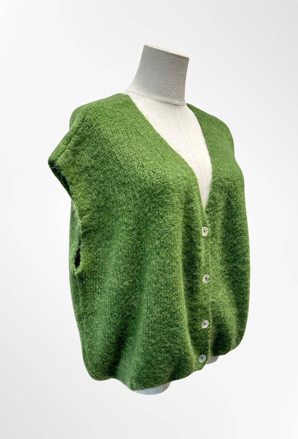 Gilet Sans Manches – Maille Douce Boutons ALPAGA