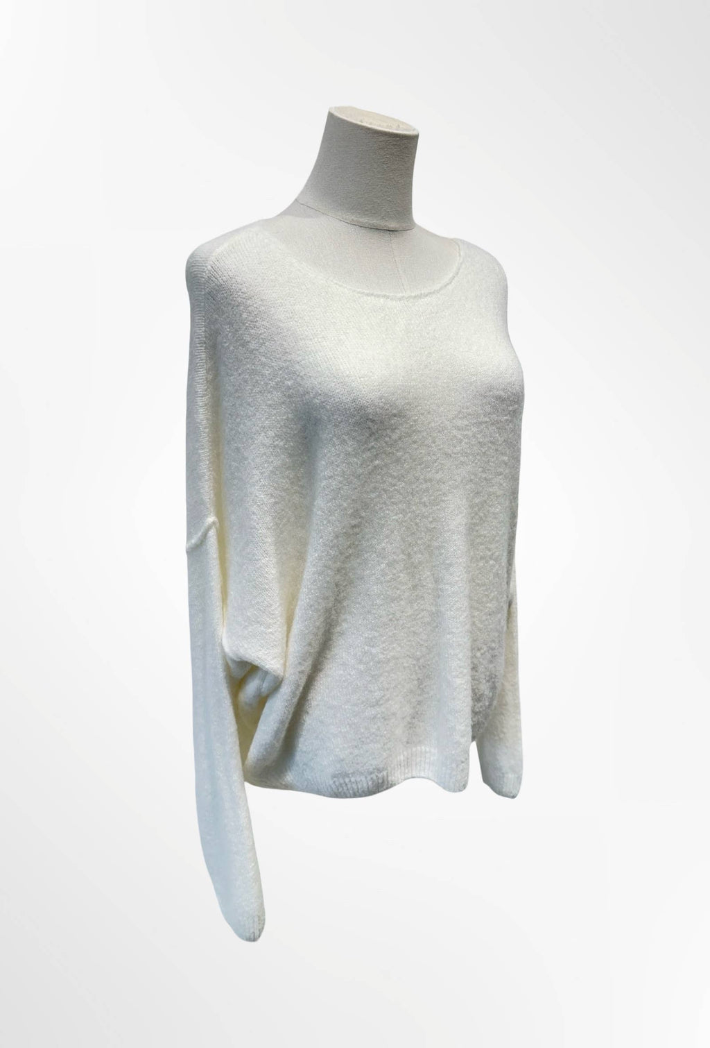 Pull Oversize Col Rond Maille Douce ALPAGA