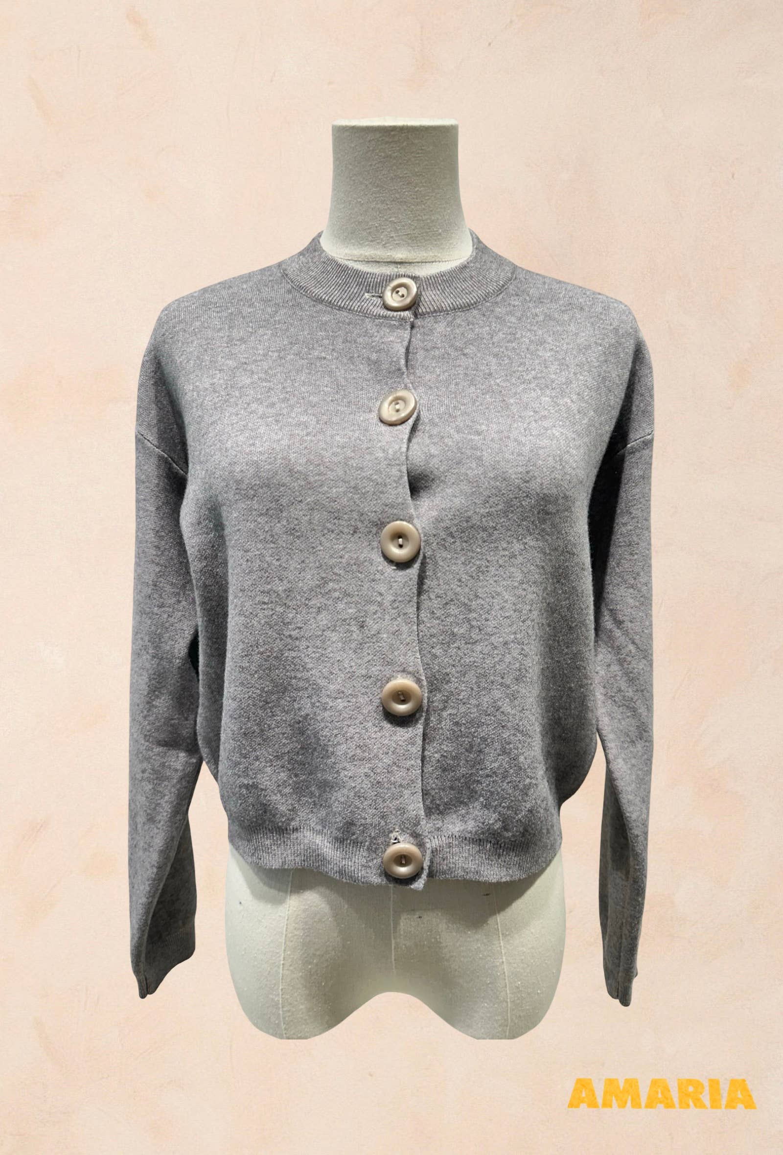 Cardigan Court à Gros Boutons VISCOSE