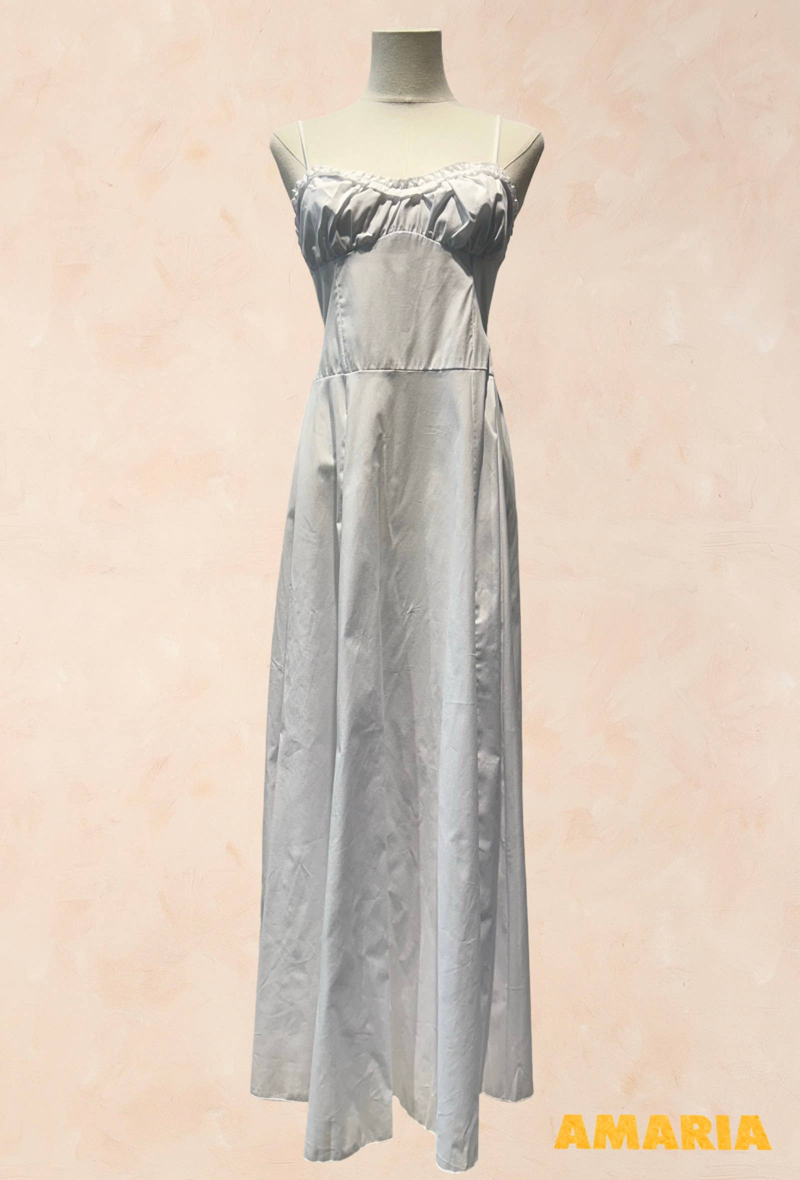 Robe longue à bretelles Coton