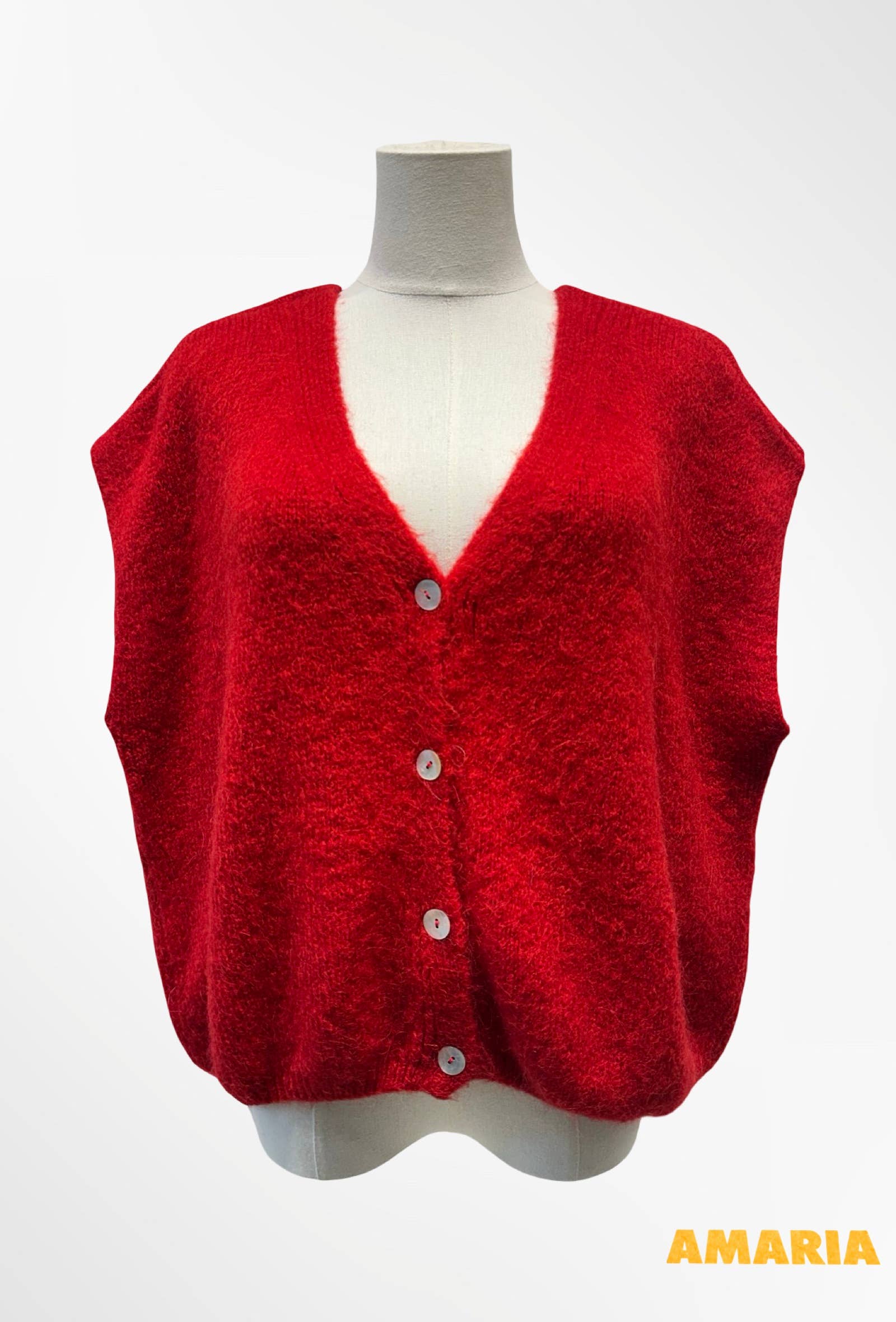 Gilet Sans Manches – Maille Douce Boutons ALPAGA