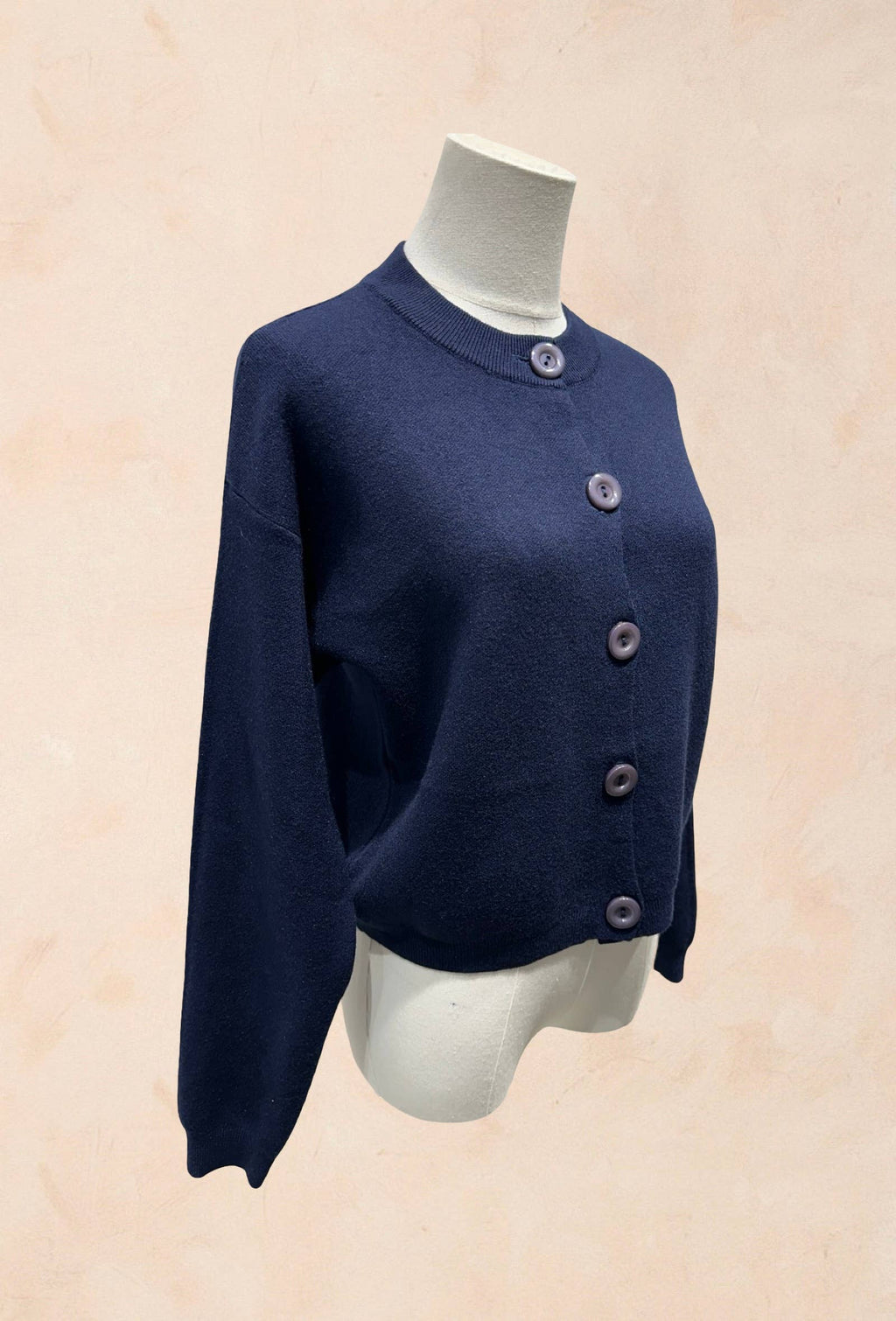 Cardigan Court à Gros Boutons VISCOSE