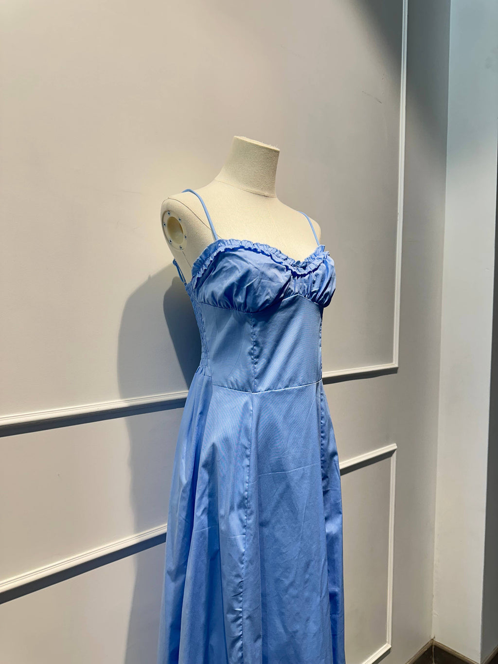 Robe longue à bretelles Coton
