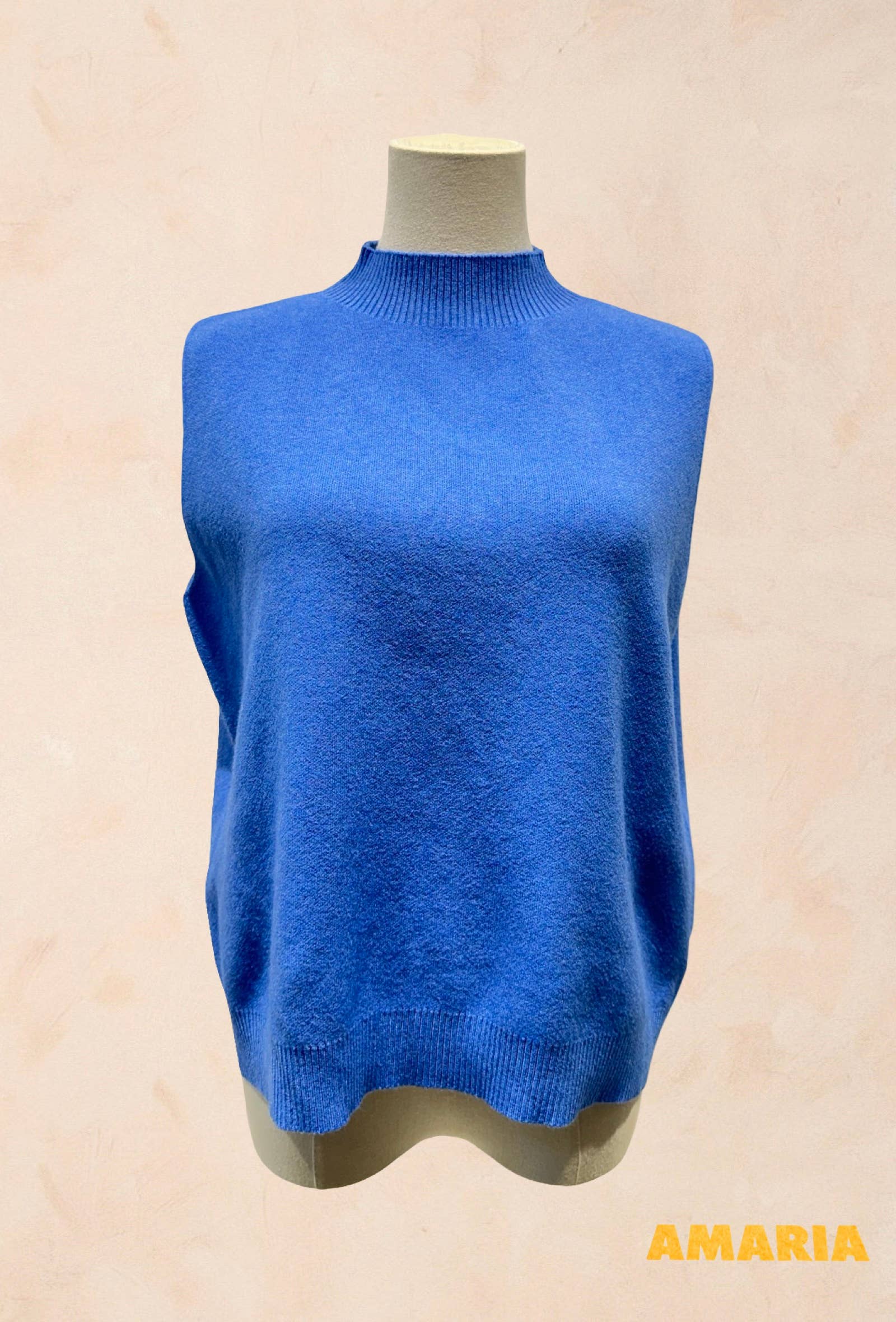 Débardeur en maille col montant VISCOSE