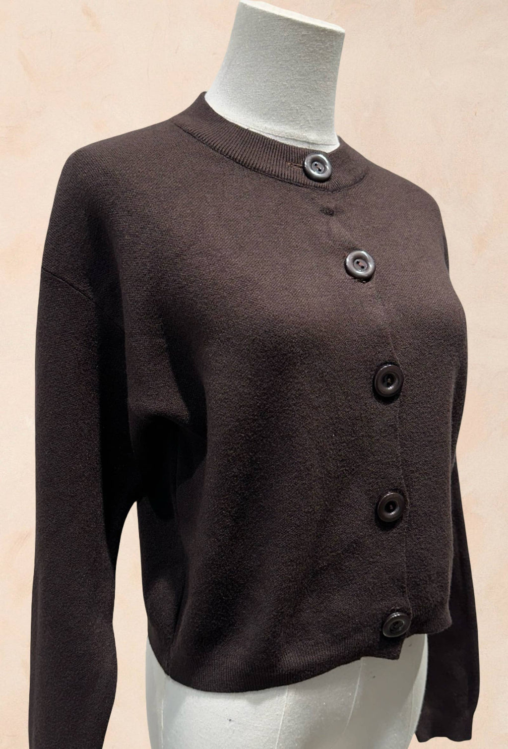 Cardigan Court à Gros Boutons VISCOSE