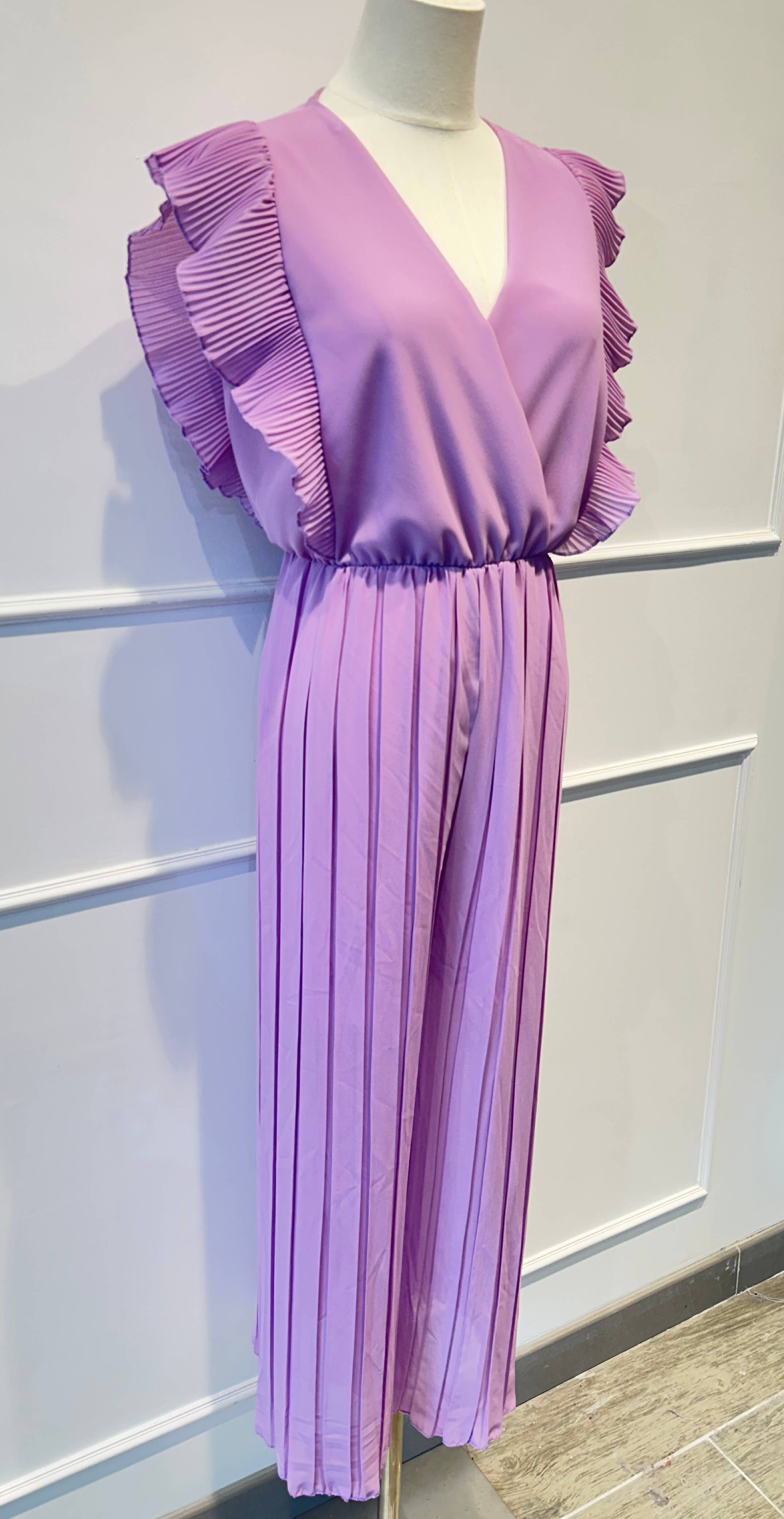 Robe combinaison plissée –