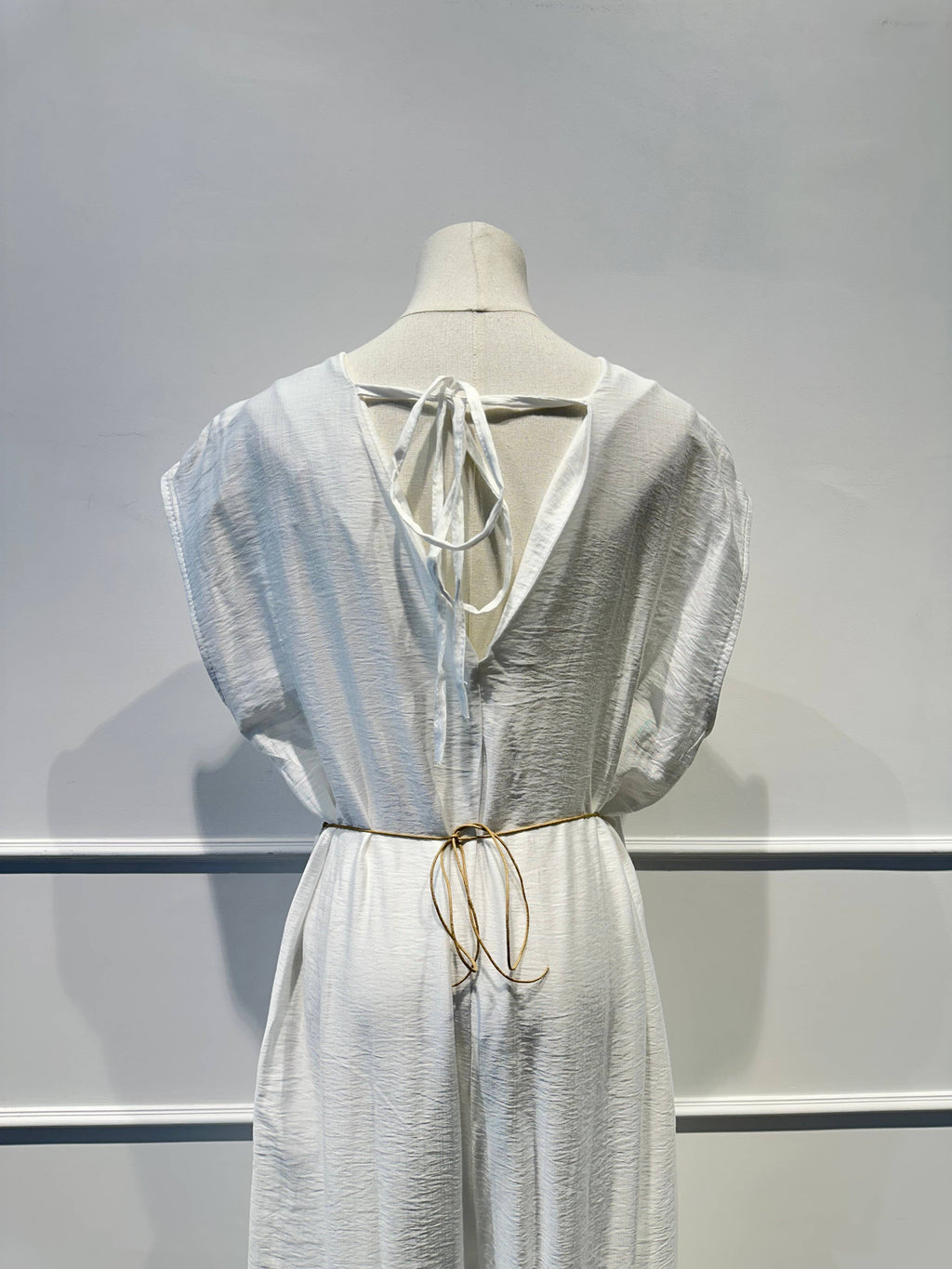 Robe Combinaison Longue avec Ceinture de Perles