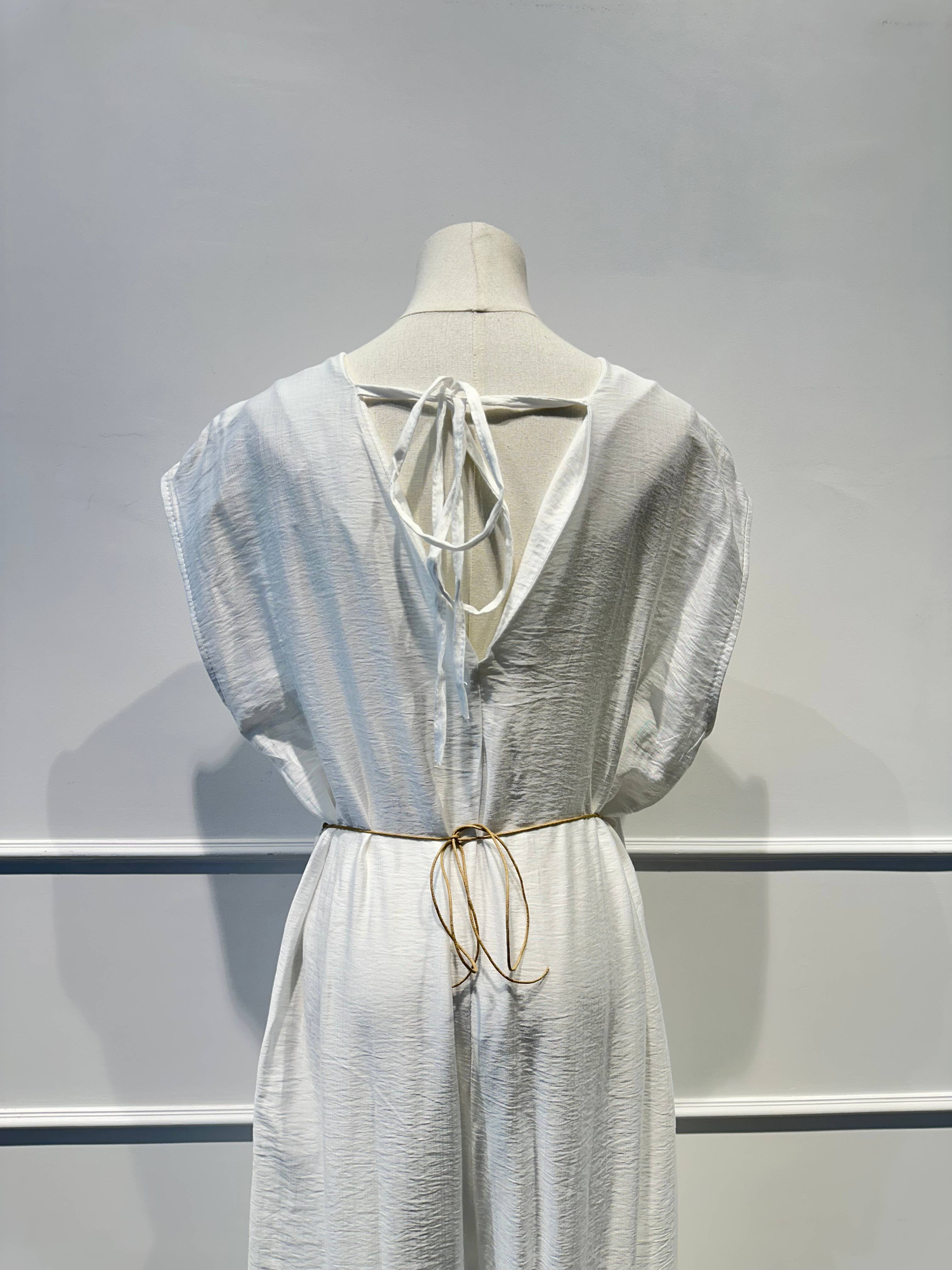 Robe Combinaison Longue avec Ceinture de Perles