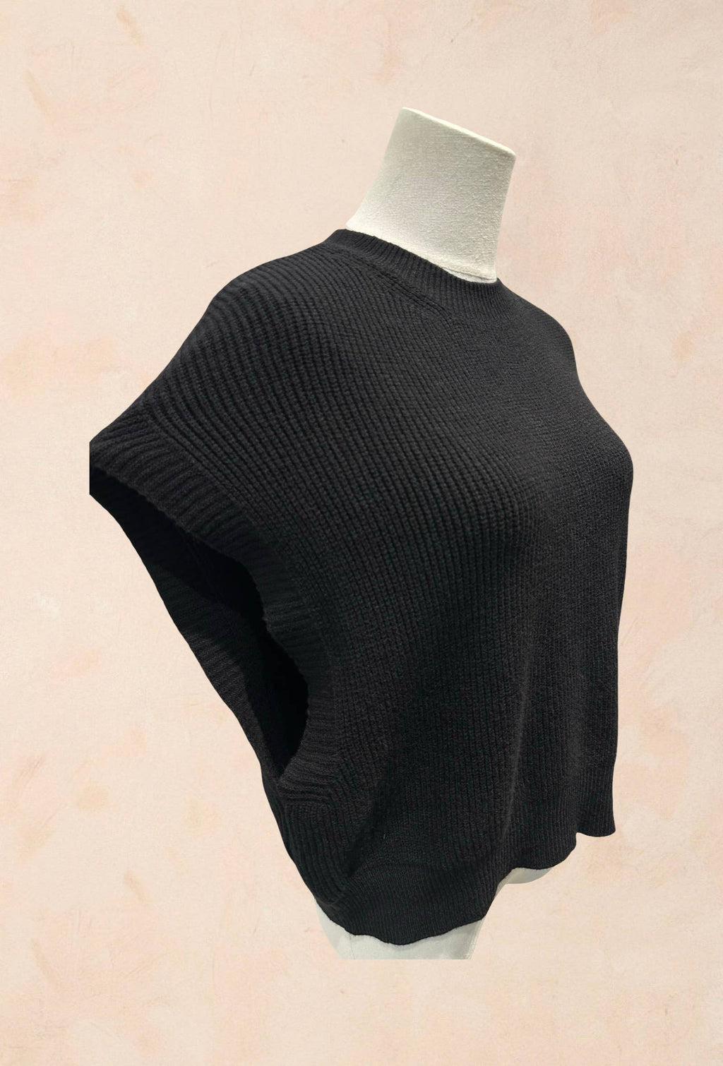 Pull Sans Manches Oversize en Maille – VISCOSE