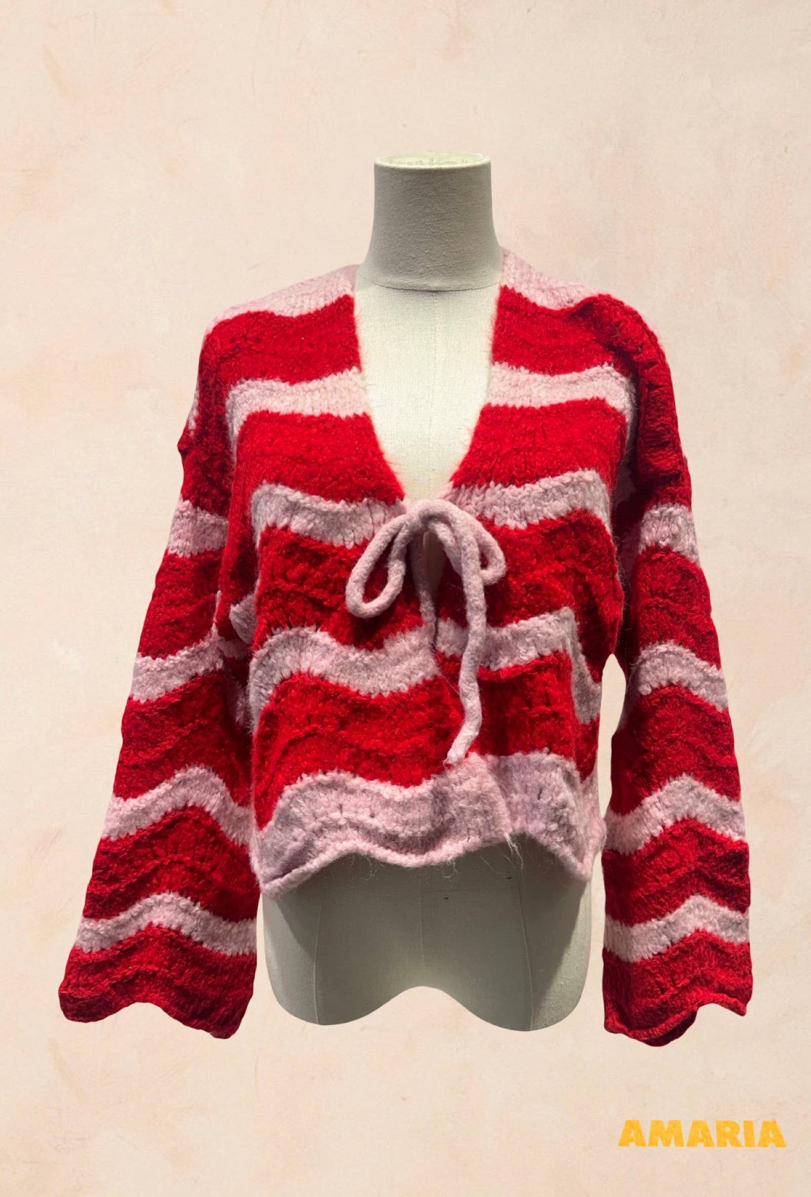 Gilet rayé à nouer – Style tendance et cocooning