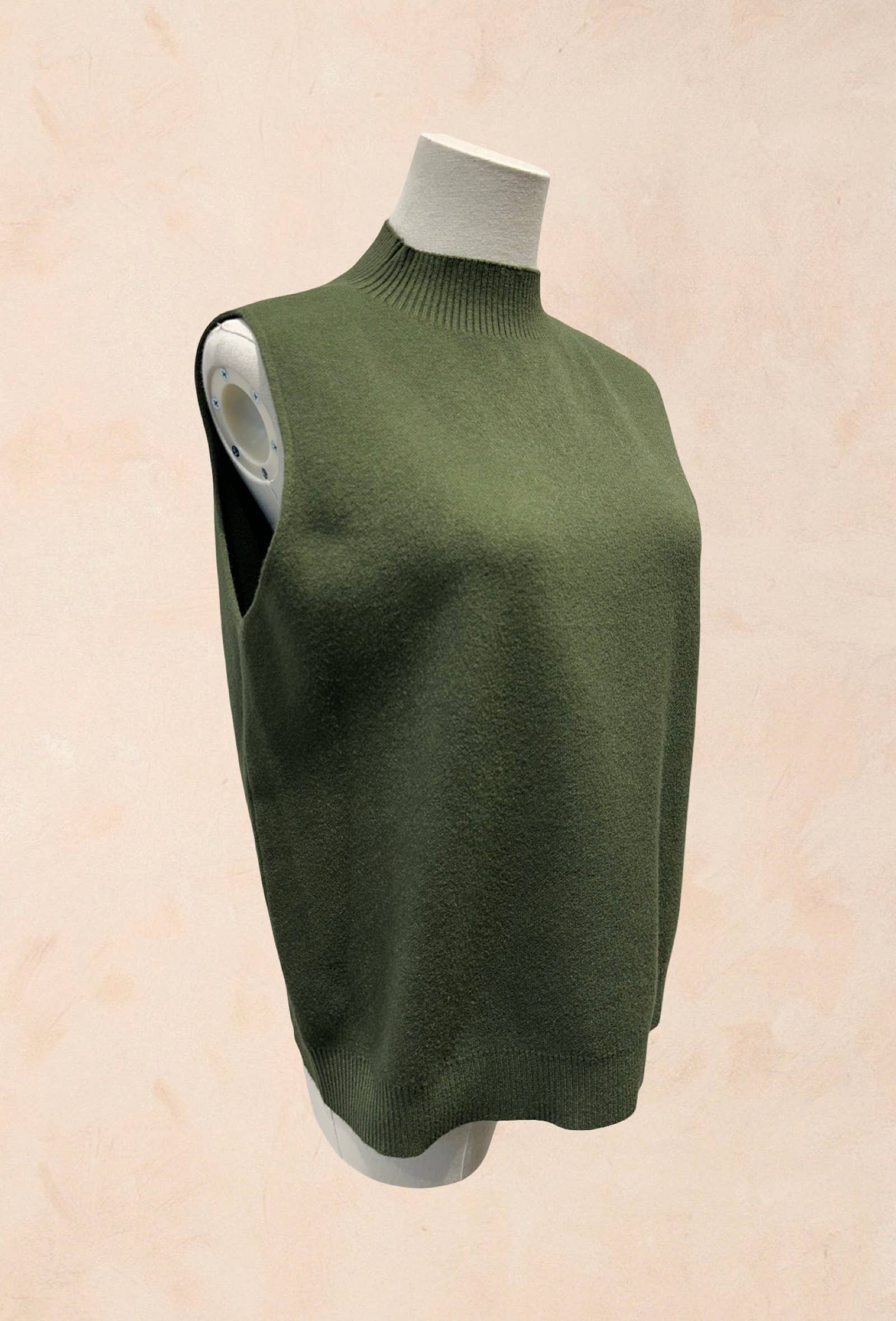 Débardeur en maille col montant VISCOSE