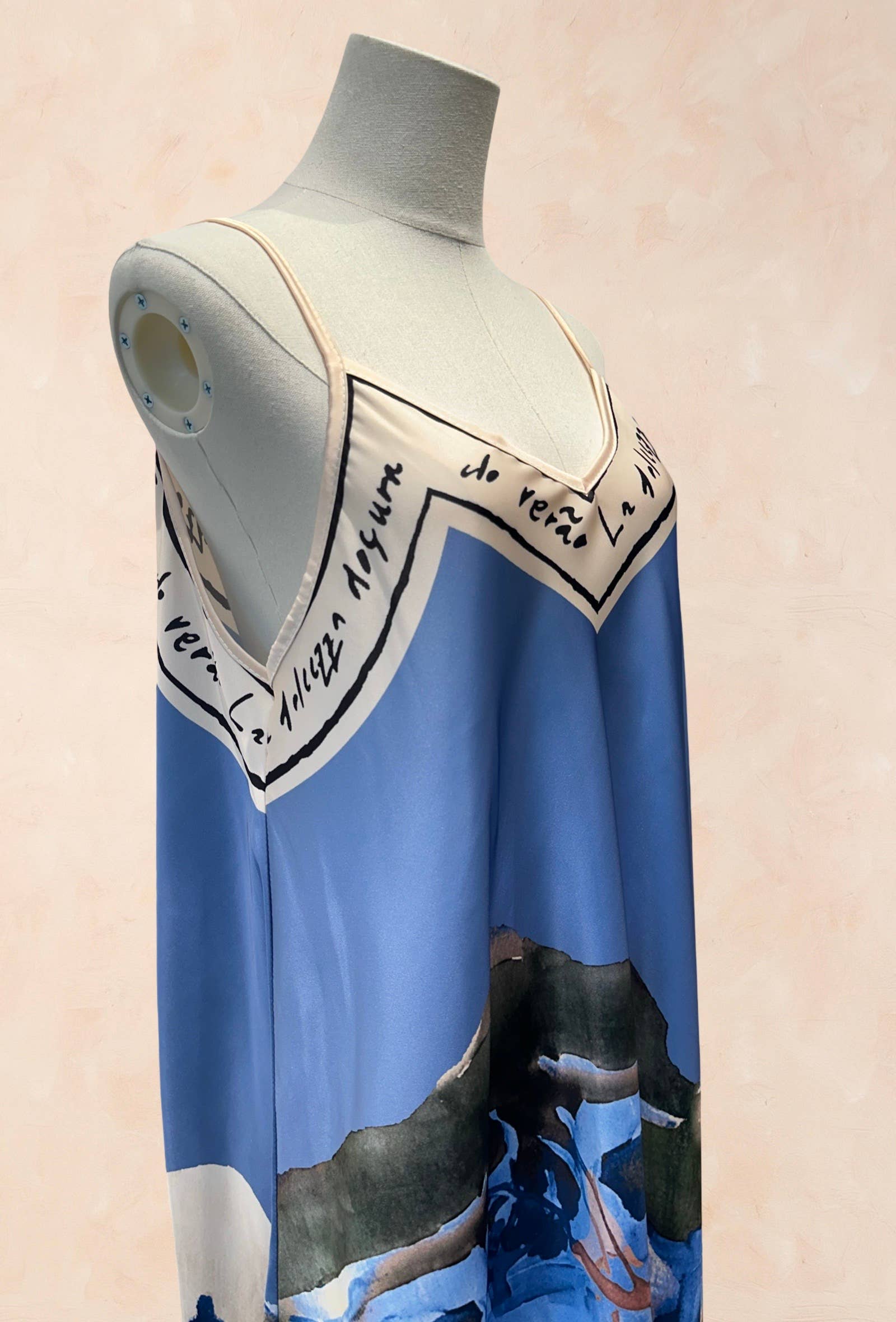 Robe Viscose Soie Imprimé Fluide à Bretelles VISCOSE