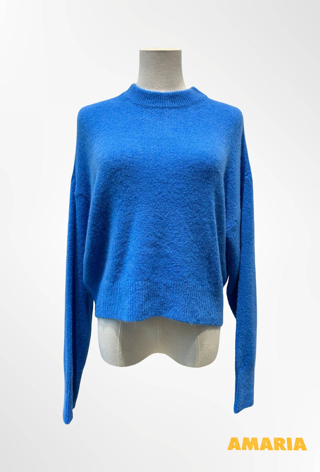 Pull Cropped Col Montant Maille Douce ALPAGA