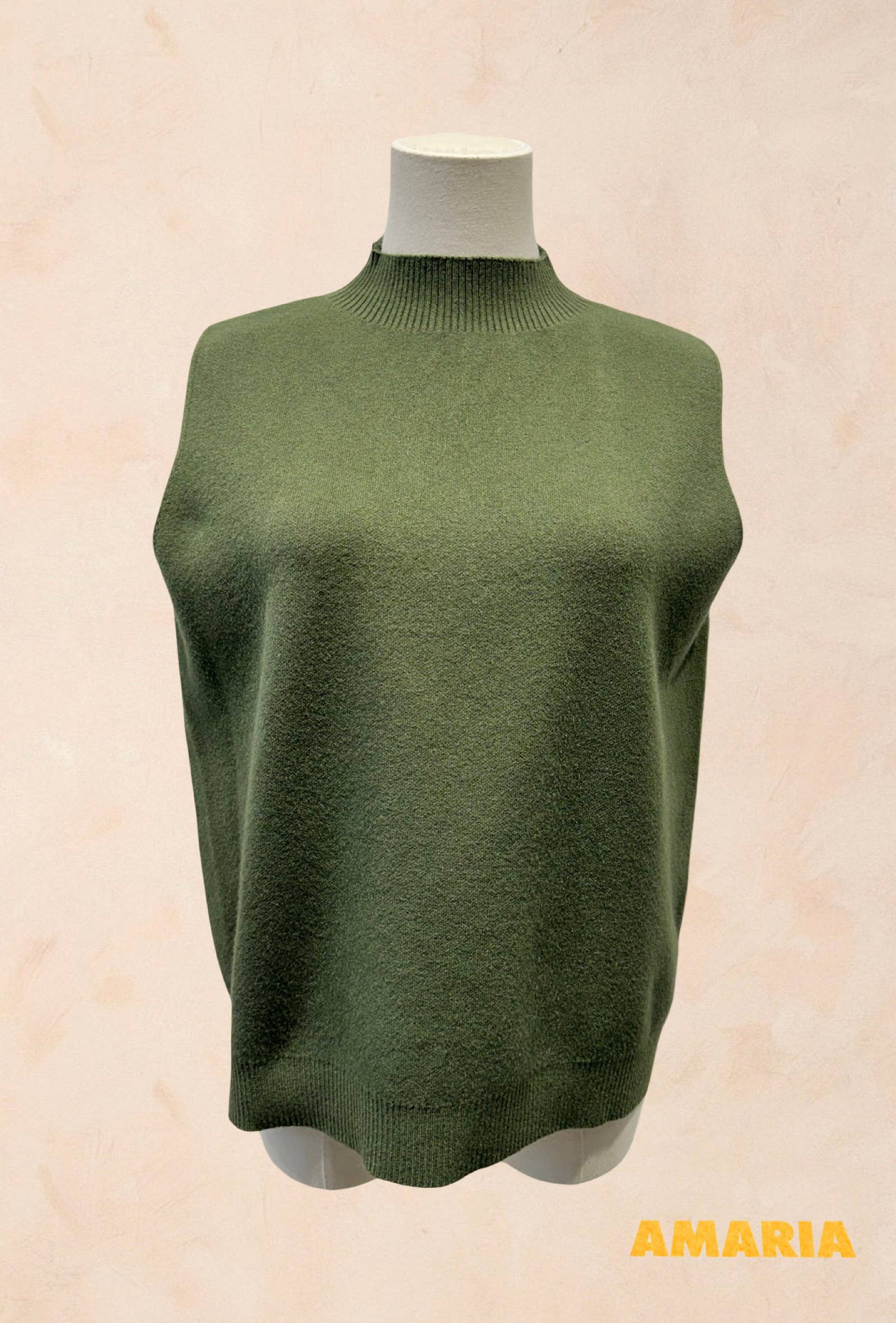 Débardeur en maille col montant VISCOSE