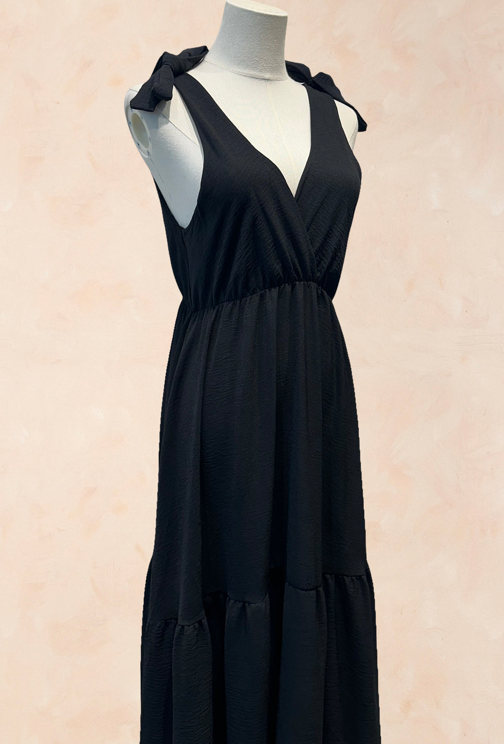 Robe longue à nouer aux épaules - Viscose