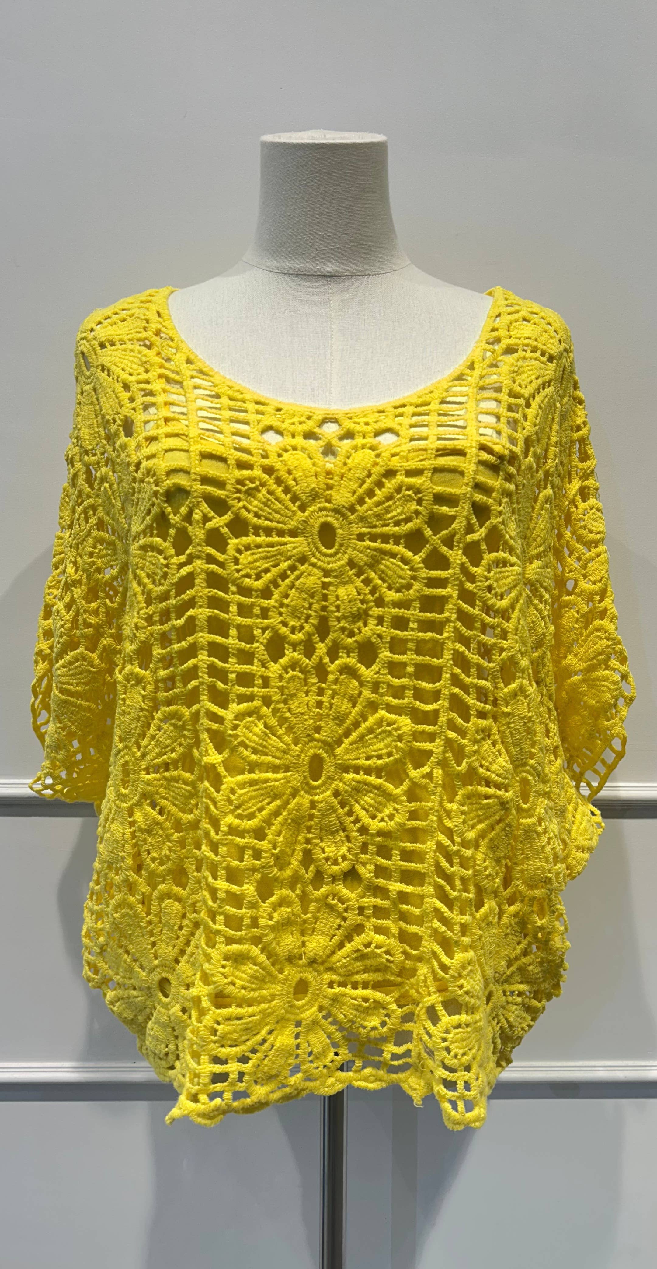 Haut en Crochet Manches courtes J