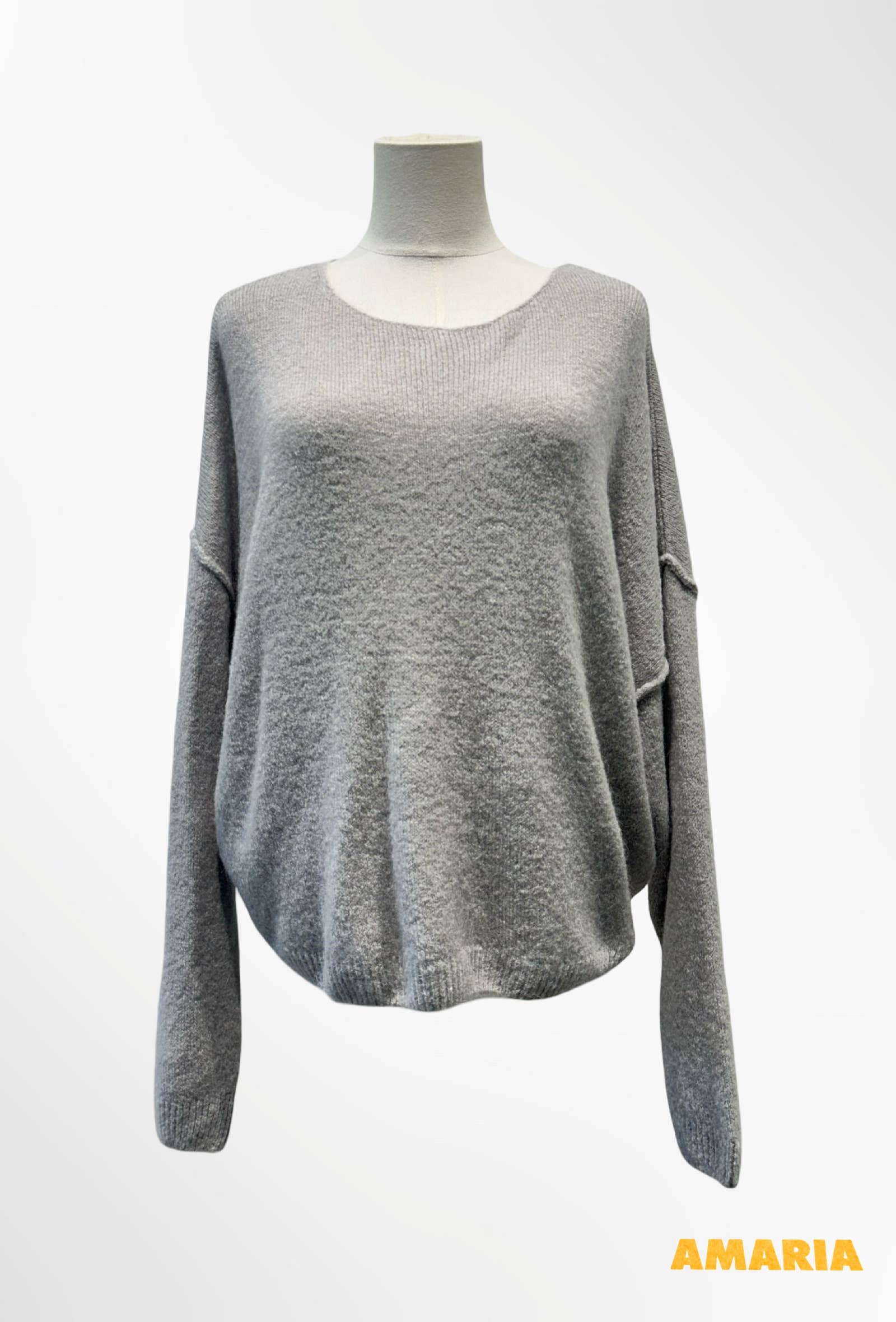 Pull Oversize Col Rond Maille Douce ALPAGA