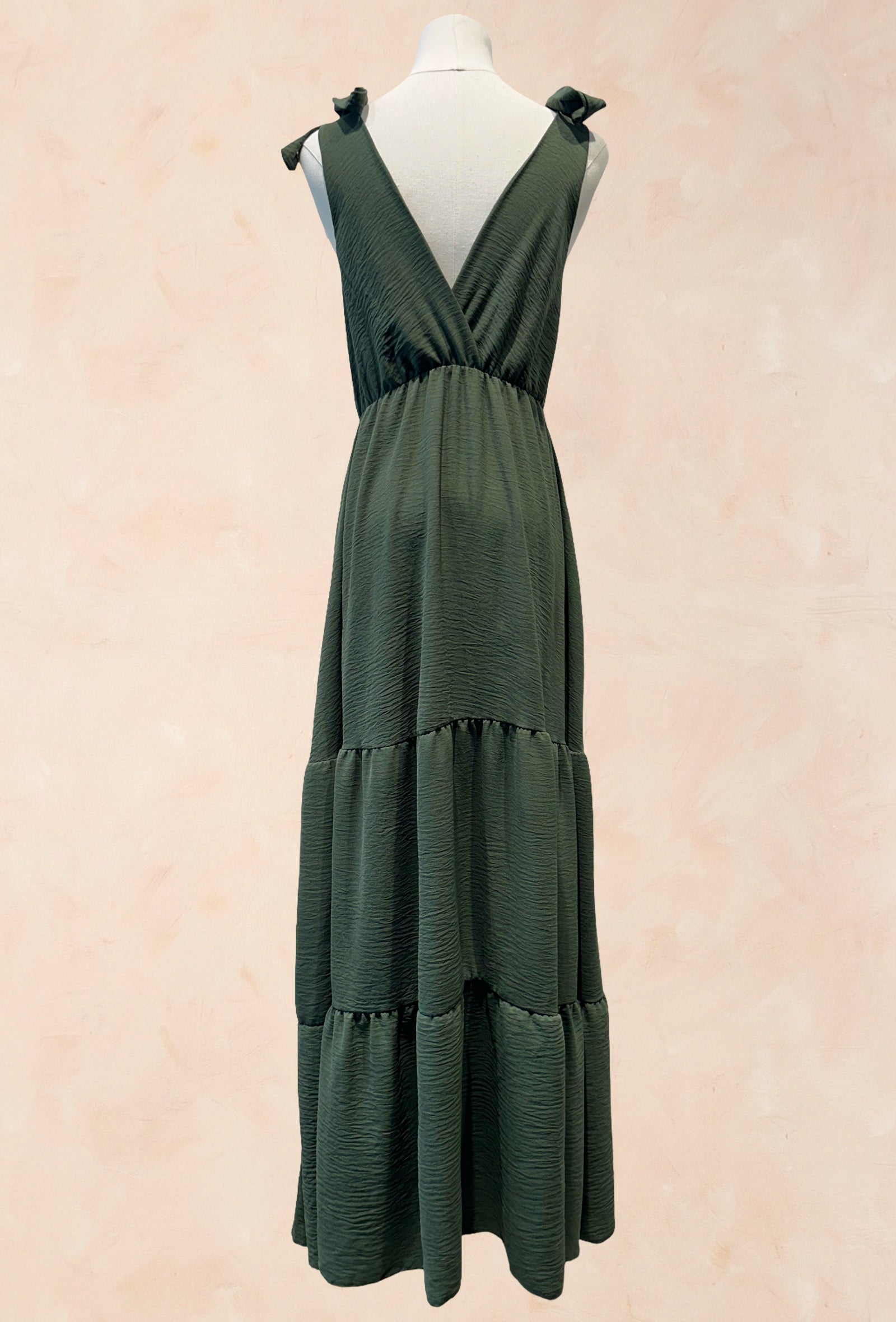Robe longue à nouer aux épaules - Viscose