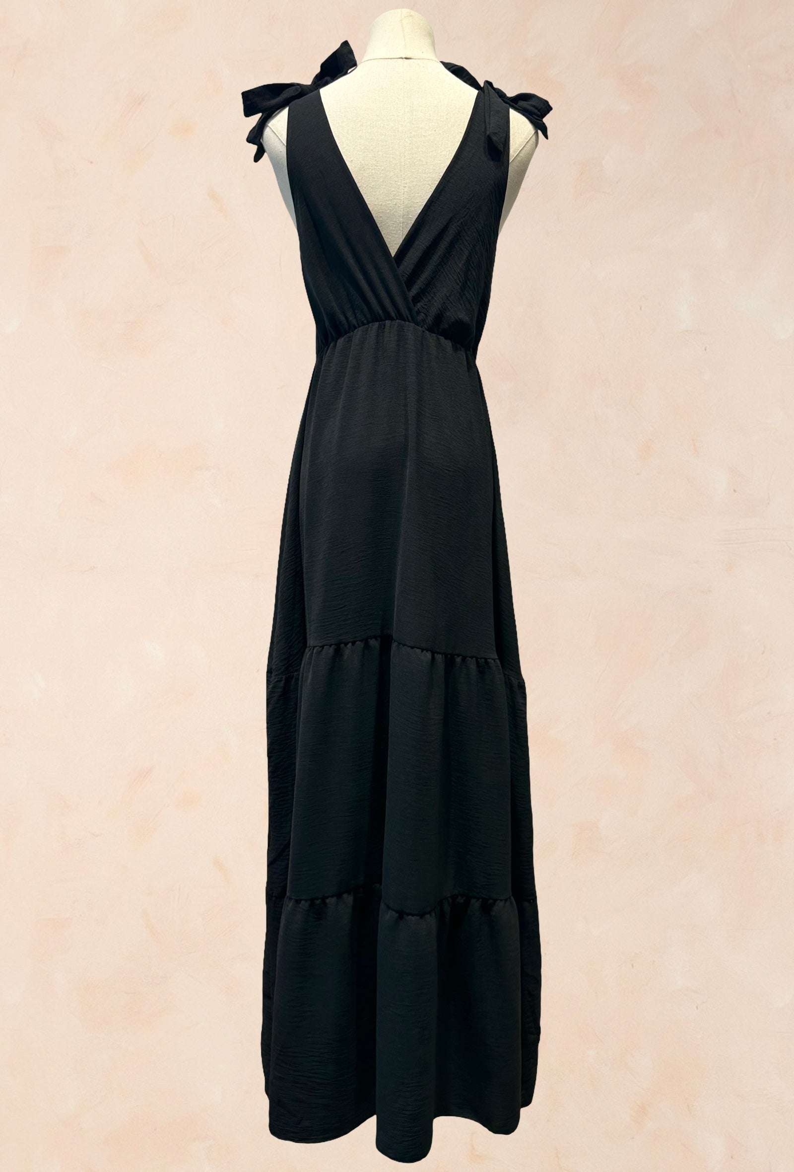 Robe longue à nouer aux épaules - Viscose