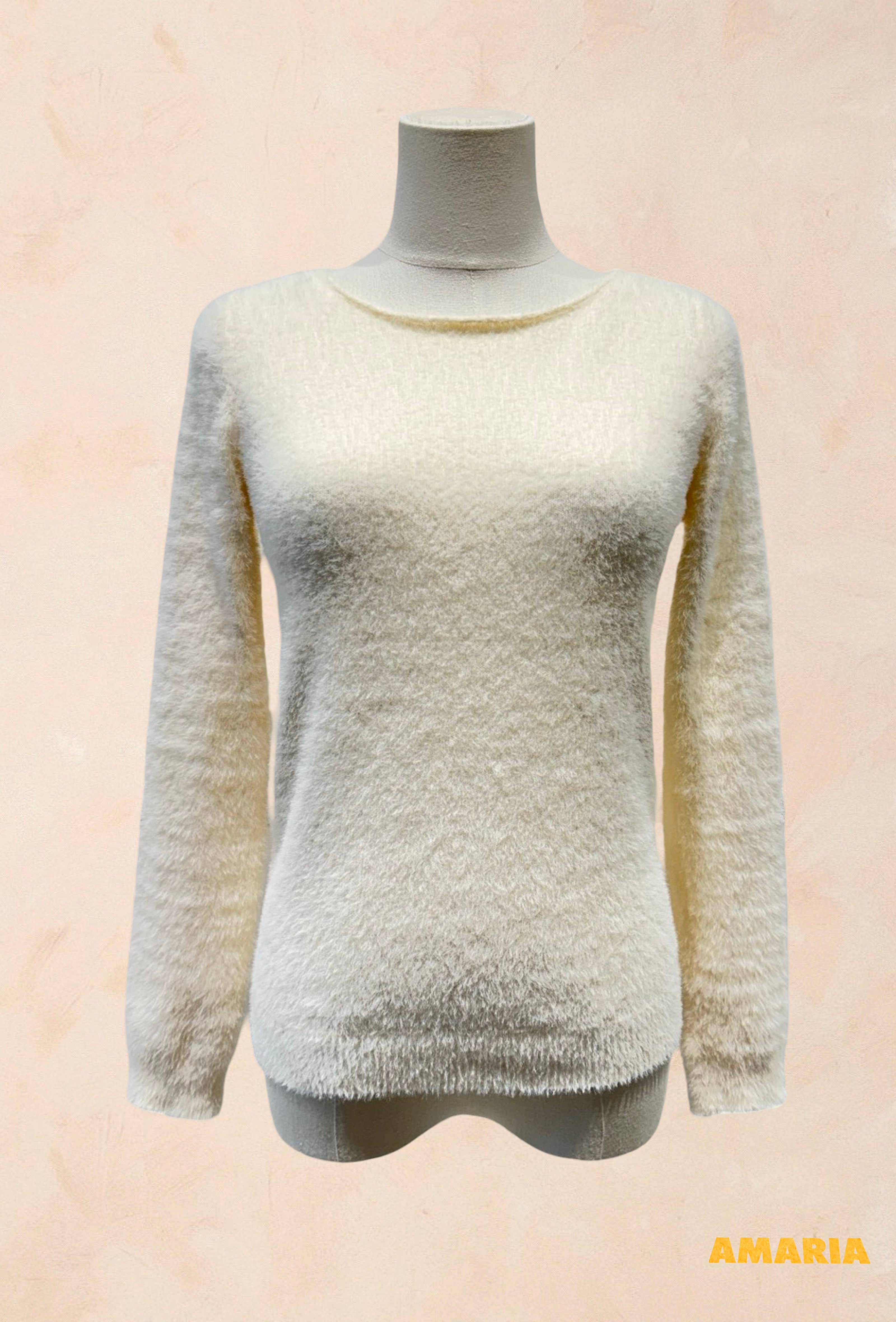 Pull Tout Doux Effet Peluche Manches Longues
