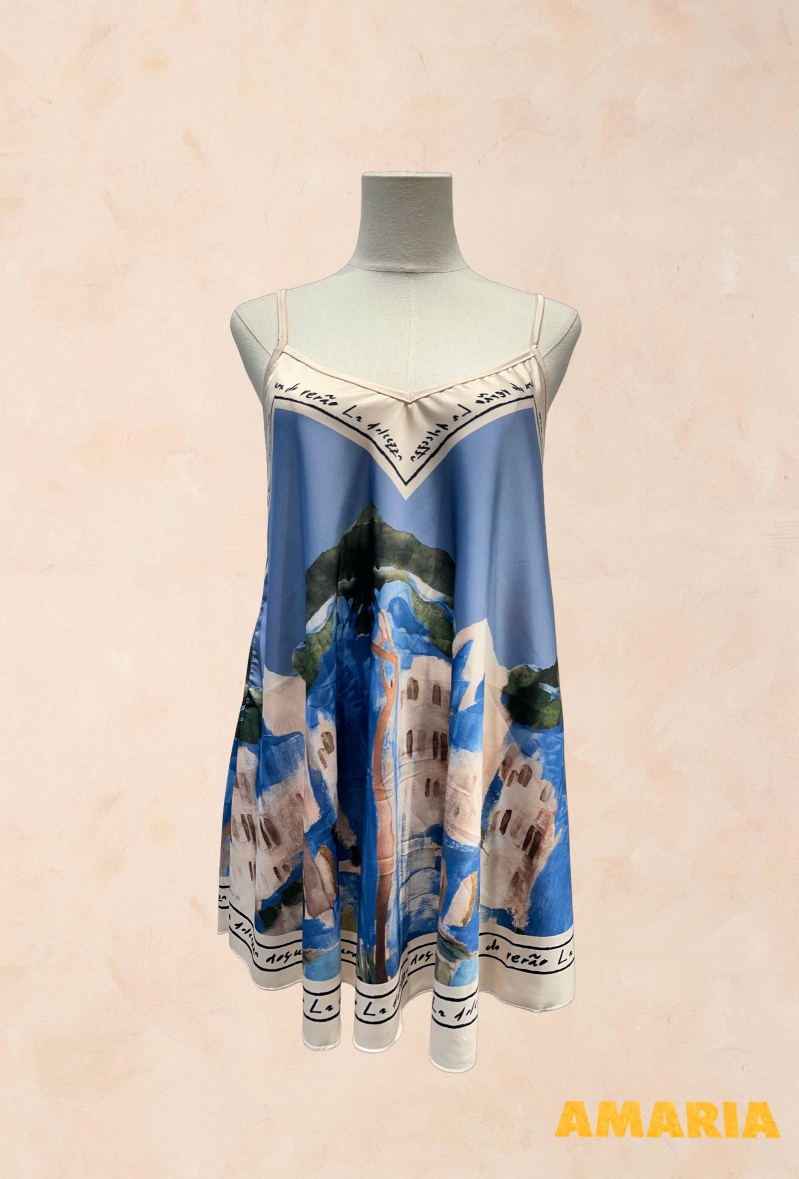 Top Carré en Satin Imprimé Art VISCOSE SOIE