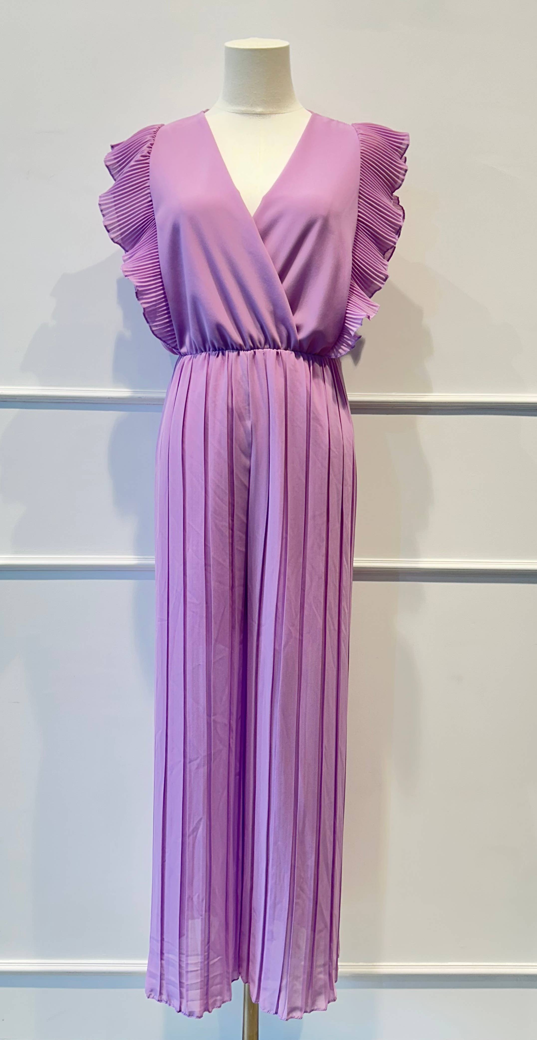 Robe combinaison plissée –