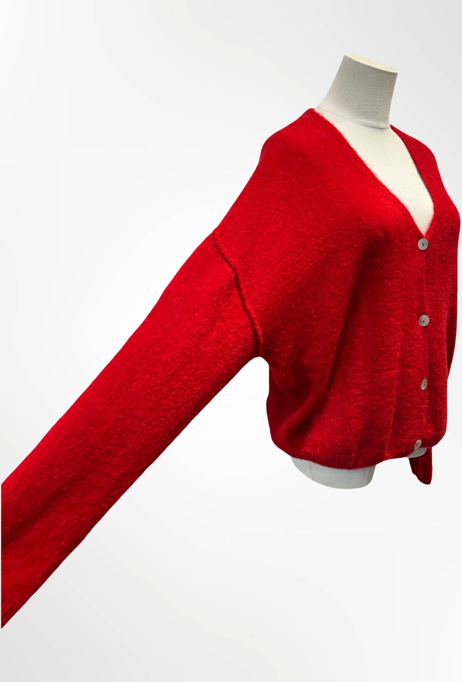 Gilet Col V Profond en Maille Douce ALPAGA