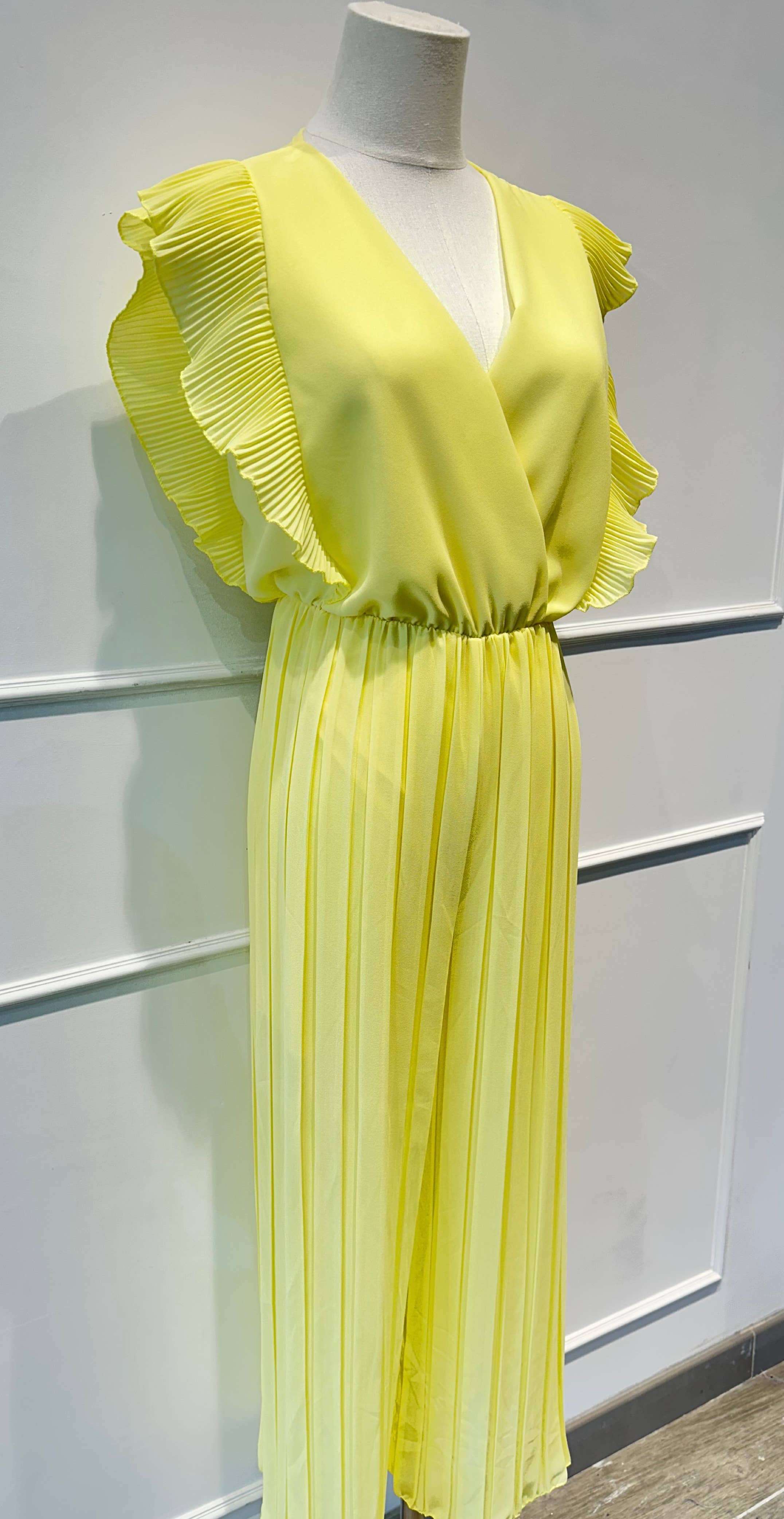 Robe combinaison plissée –