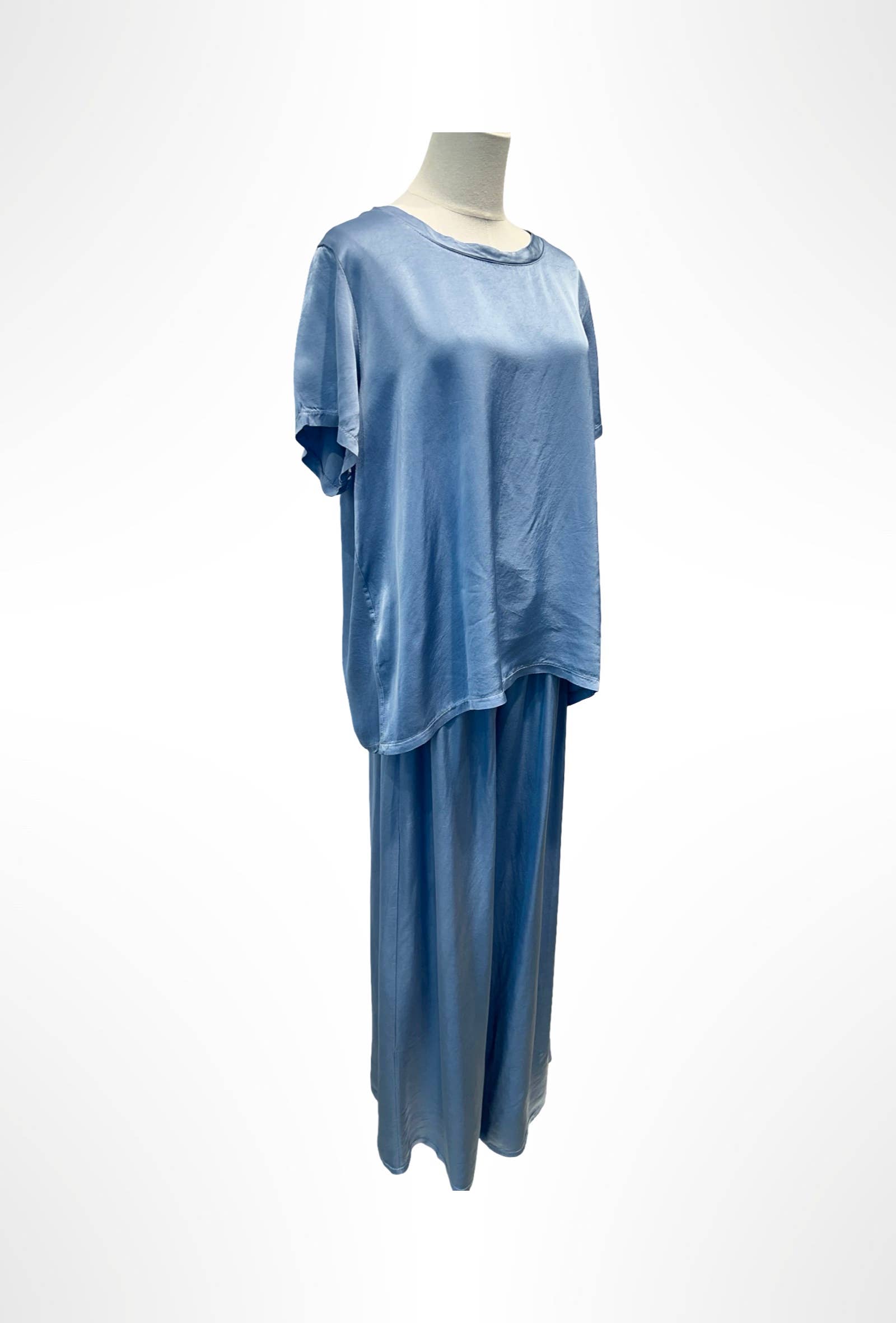 Ensemble Satin, Haut et Pantalon Fluide % VISCOSE