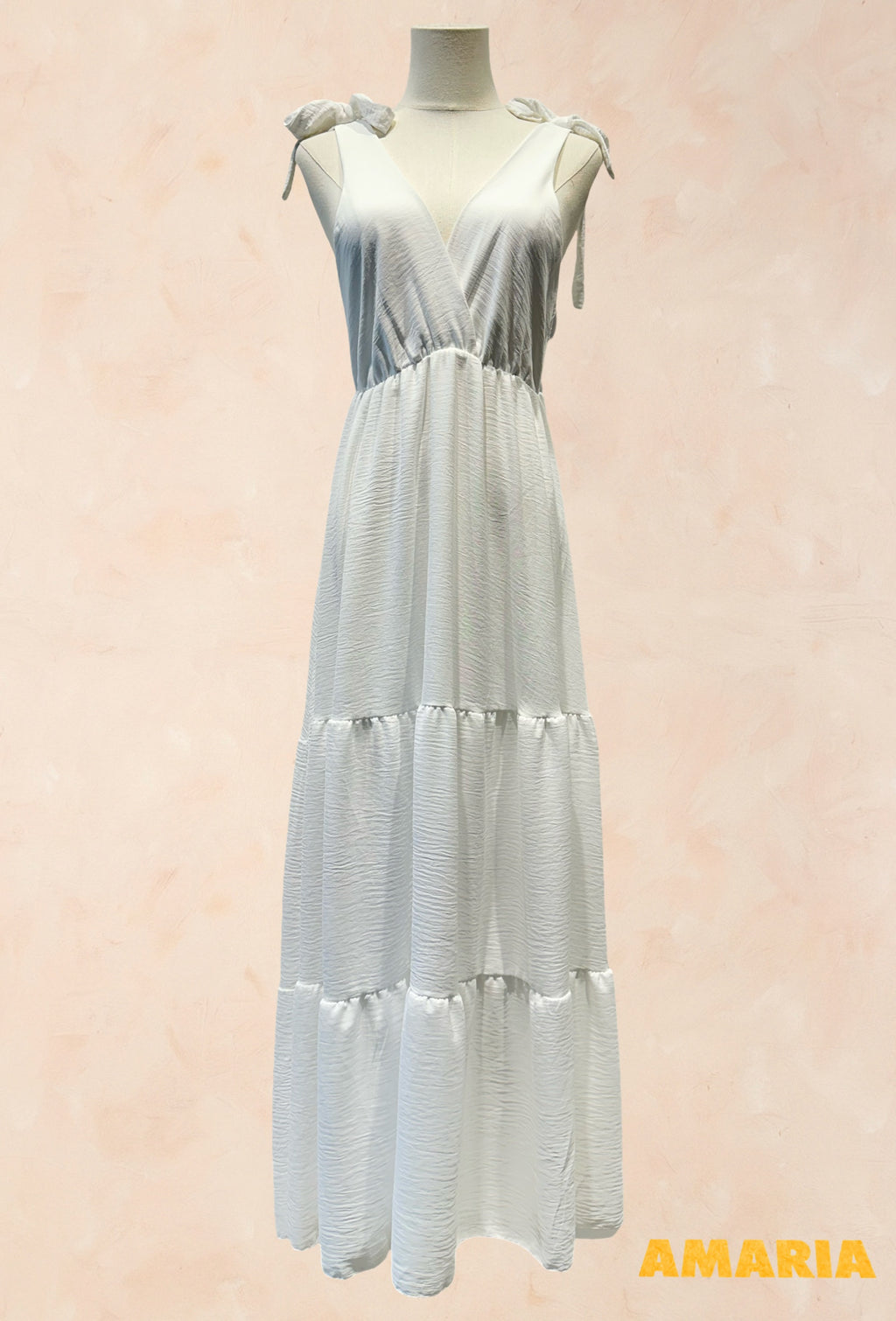 Robe longue à nouer aux épaules - Viscose