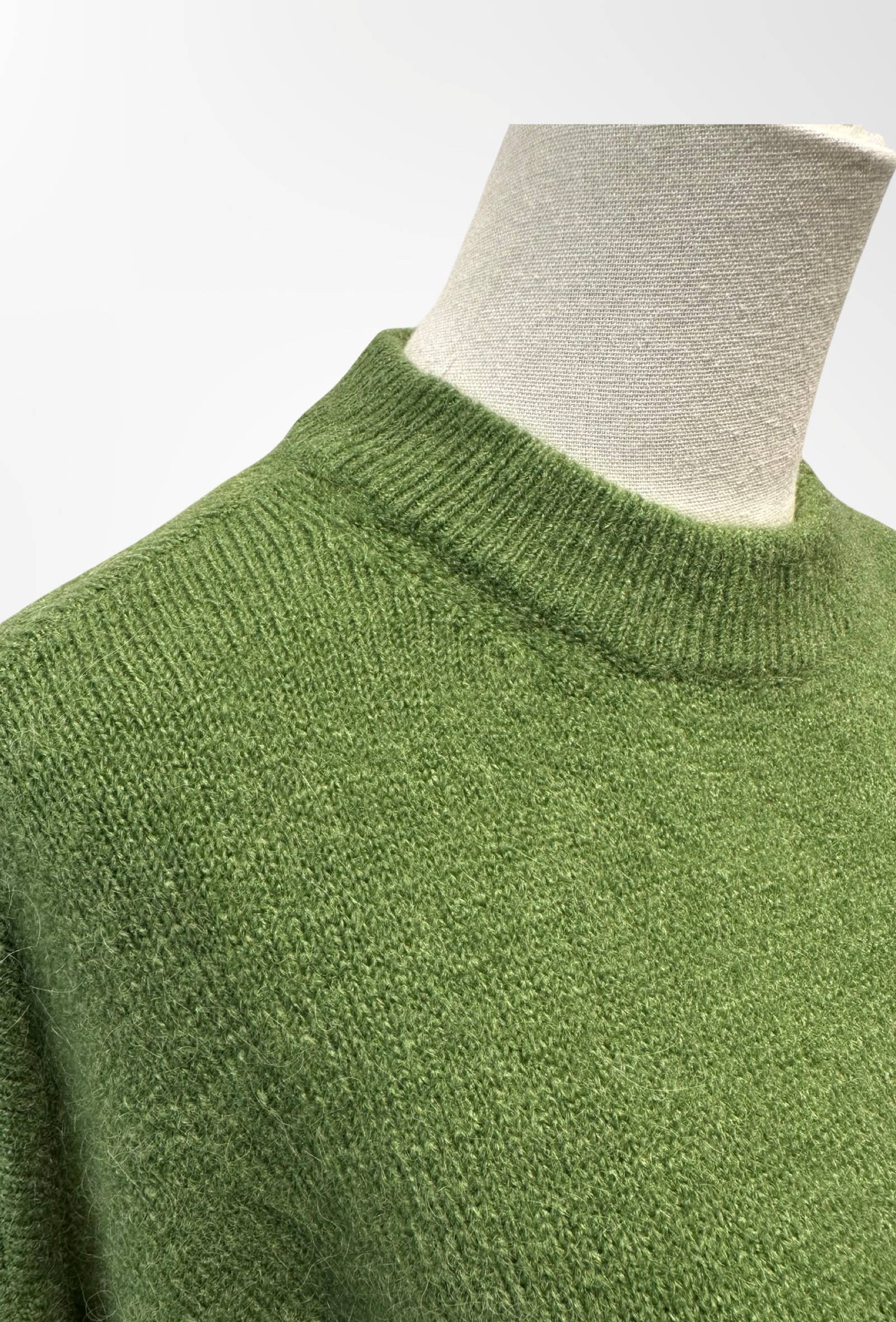 Pull Cropped Col Montant Maille Douce ALPAGA