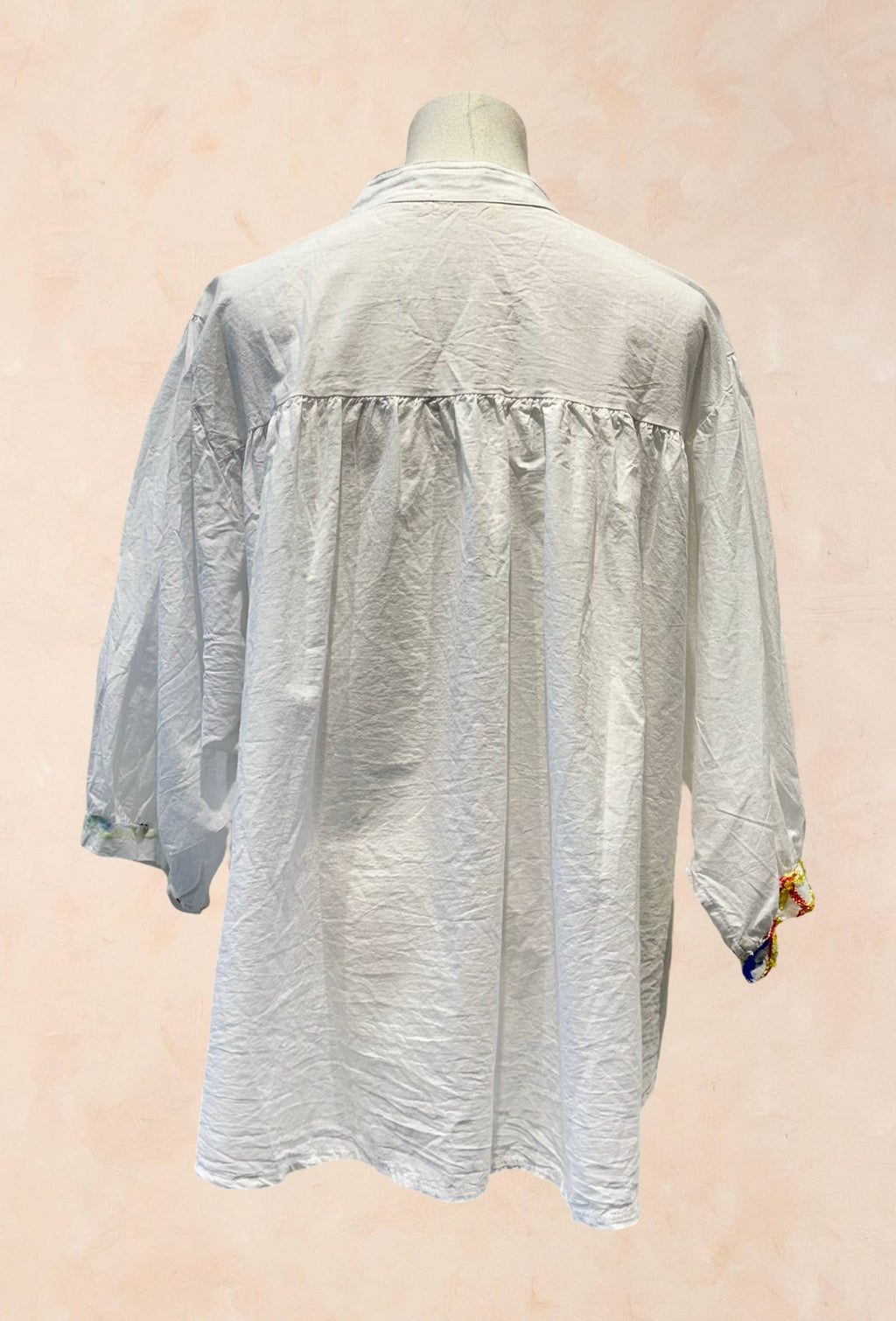 Chemise Blanche Brodée Multicolore