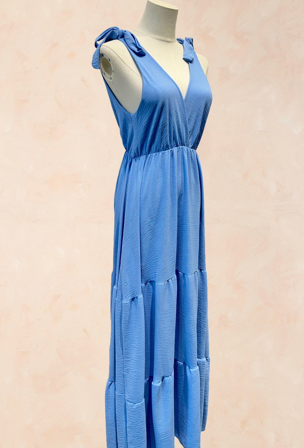 Robe longue à nouer aux épaules - Viscose