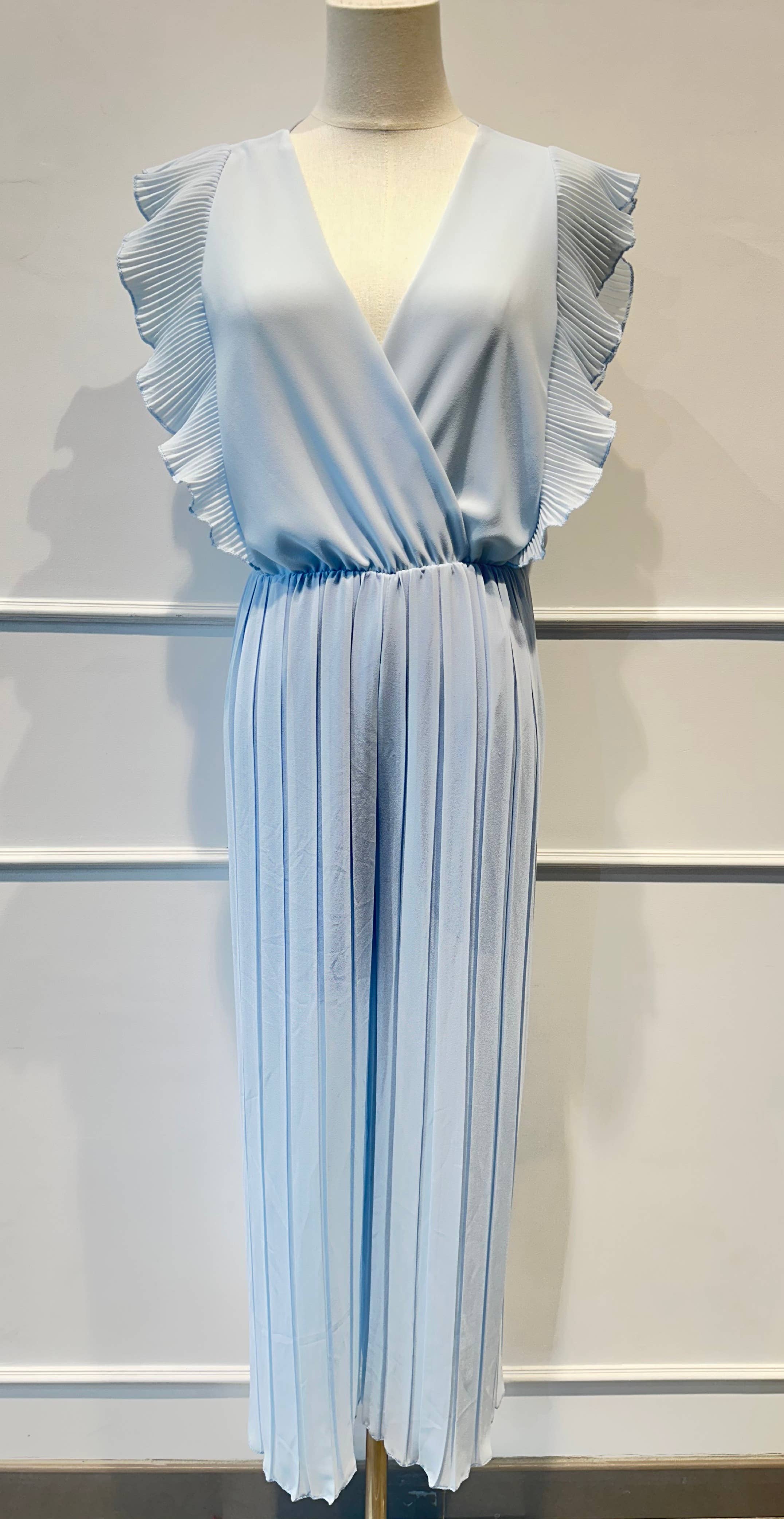 Robe combinaison plissée –
