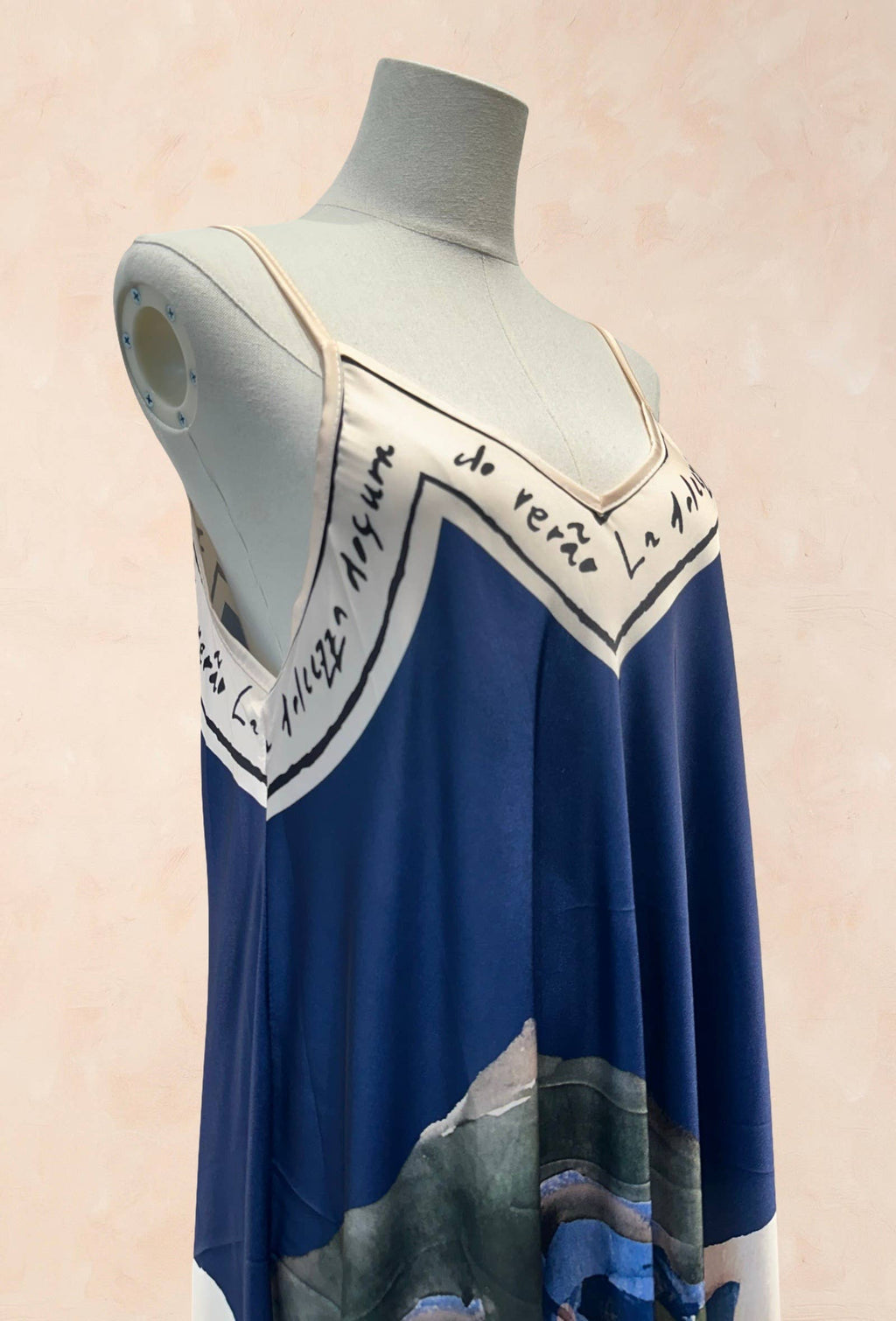 Robe Viscose Soie Imprimé Fluide à Bretelles VISCOSE