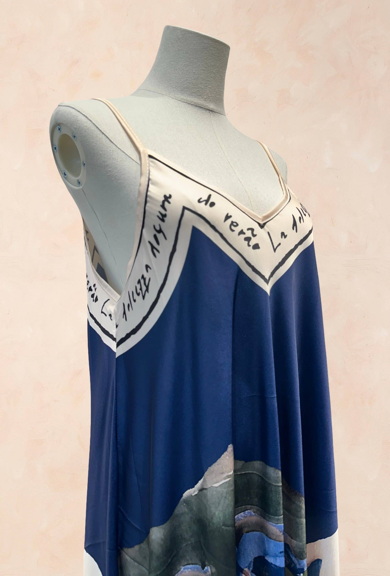 Robe Viscose Soie Imprimé Fluide à Bretelles VISCOSE